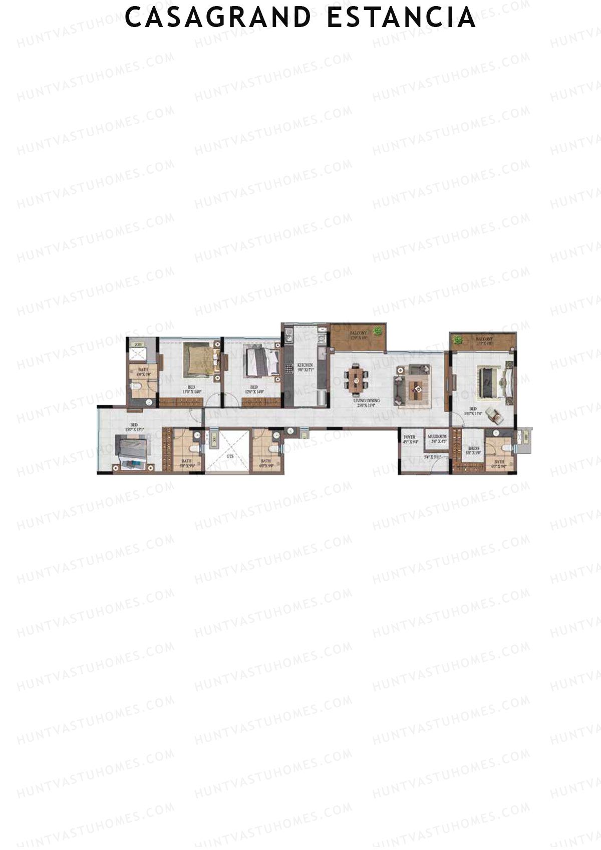 Casagrand Estancia Tower 3 Unit C5 Floor Plan