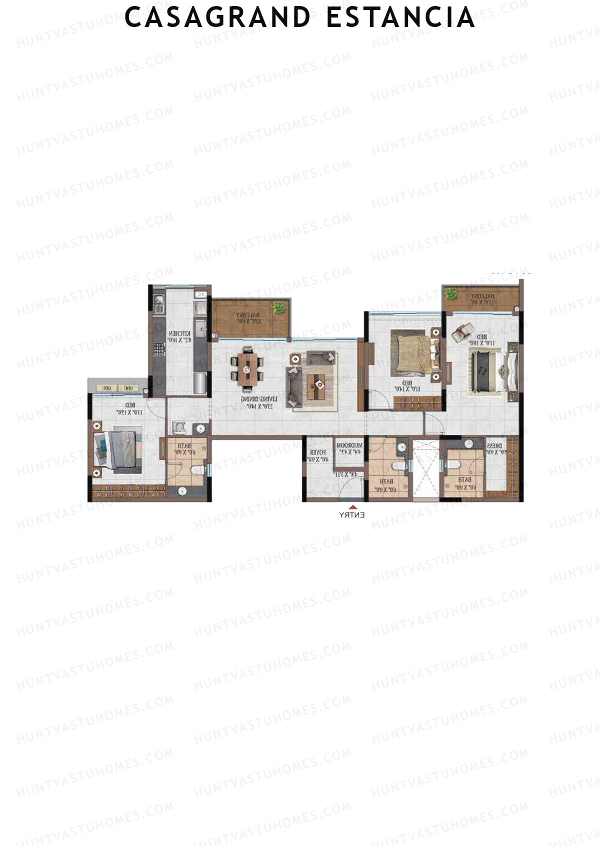 Casagrand Estancia Tower 3 Unit C8 Floor Plan