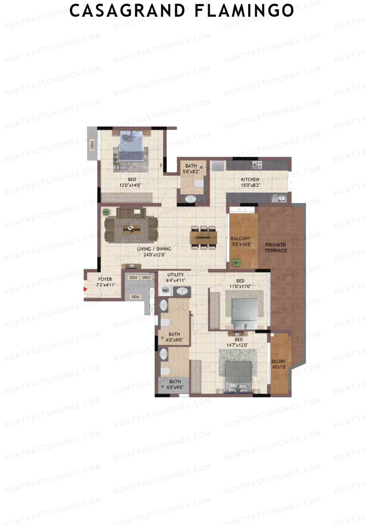 Casagrand Flamingo Tower A Unit 10 Floor Plan