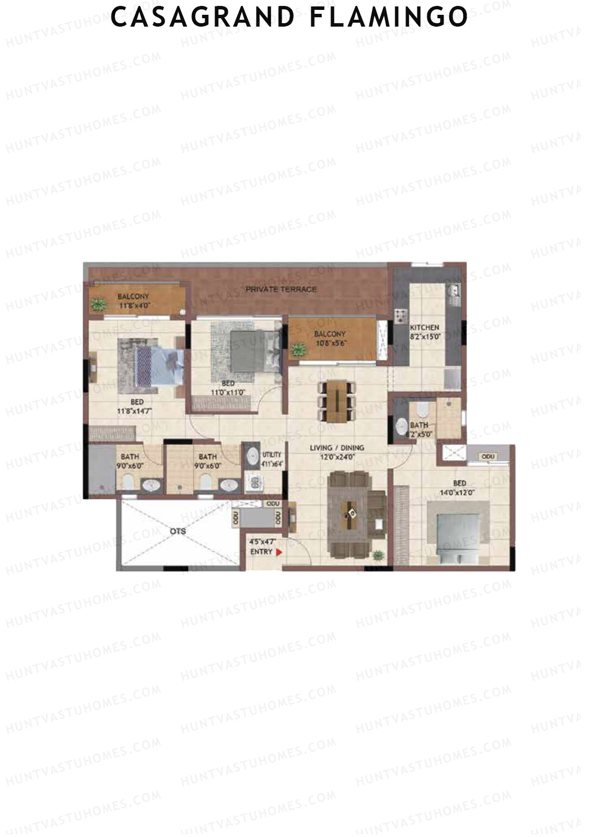 Casagrand Flamingo Tower A Unit 11 Floor Plan