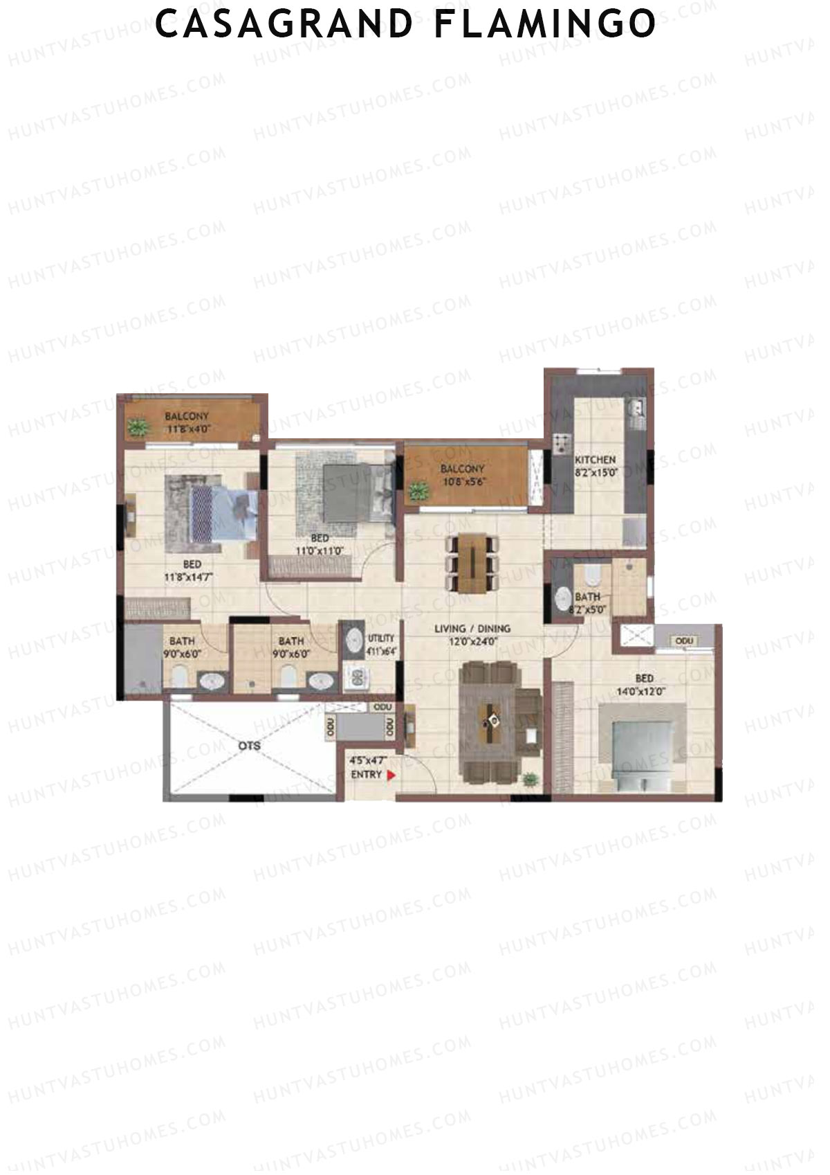 Casagrand Flamingo Tower A Unit 11 Floor Plan