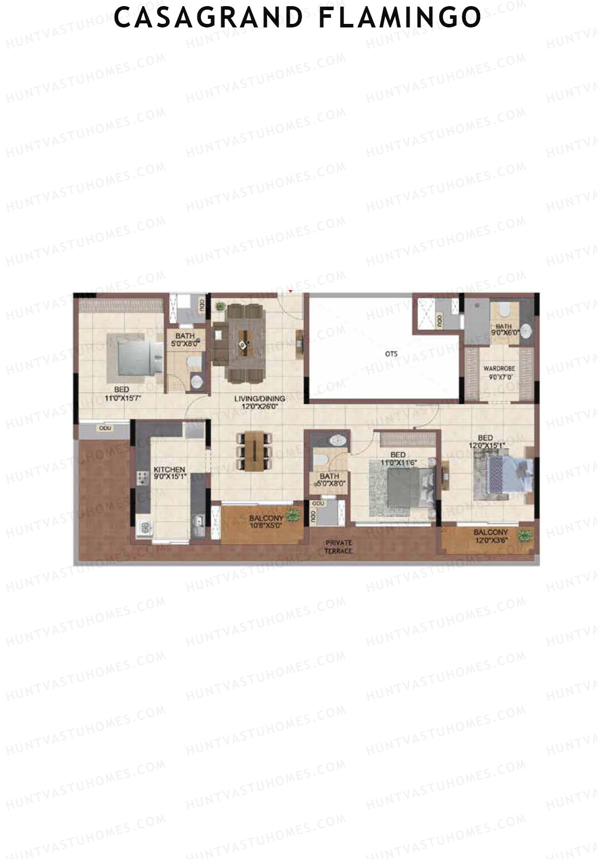 Casagrand Flamingo Tower B Unit 5 Floor Plan