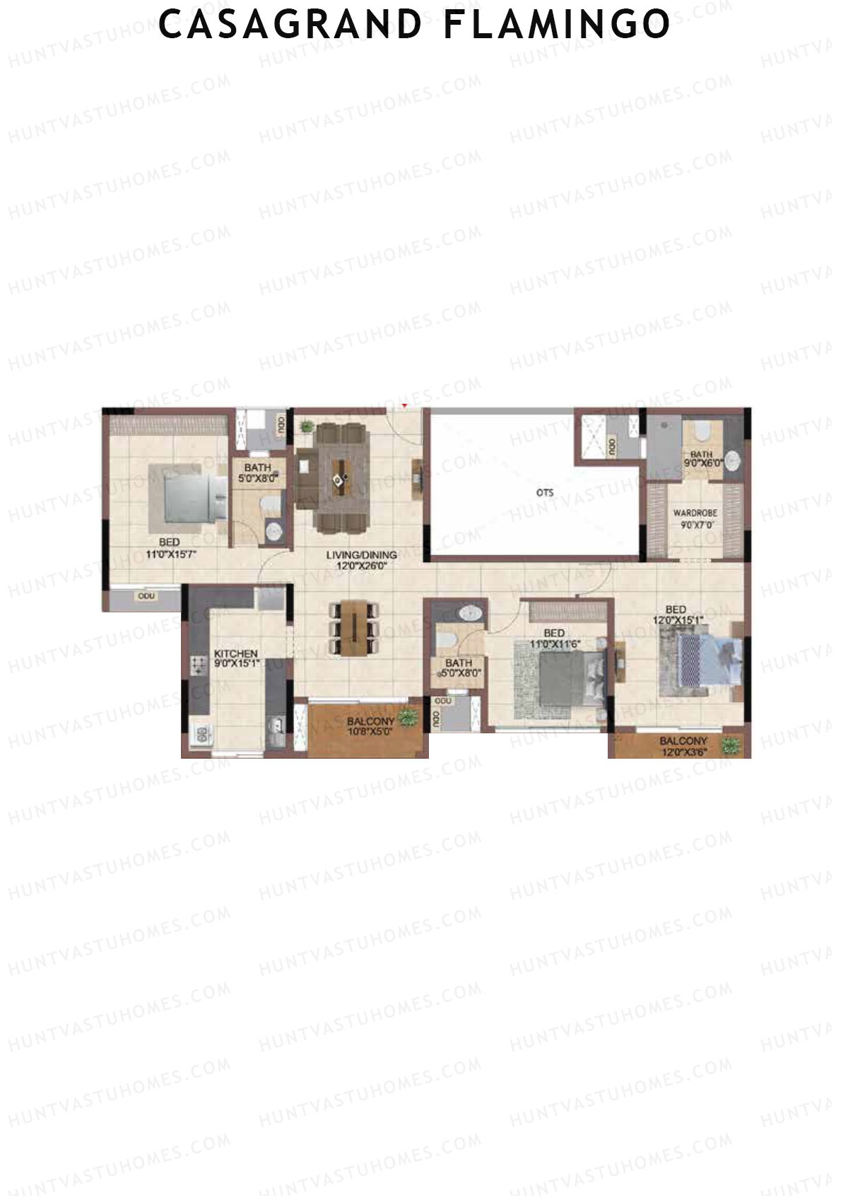 Casagrand Flamingo Tower B Unit 5 Floor Plan