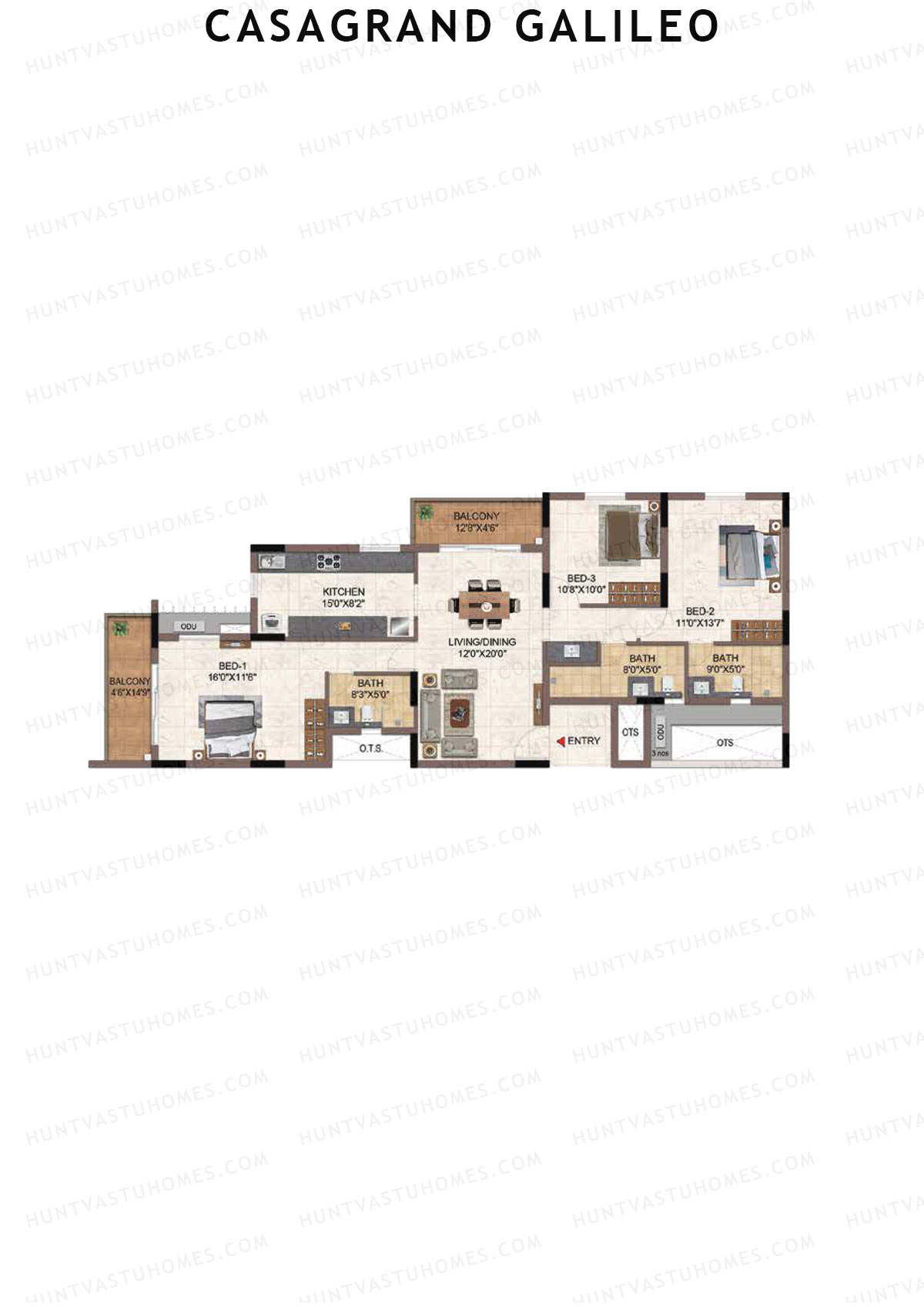 Casagrand Galileo Tower A Unit 1 Floor Plan