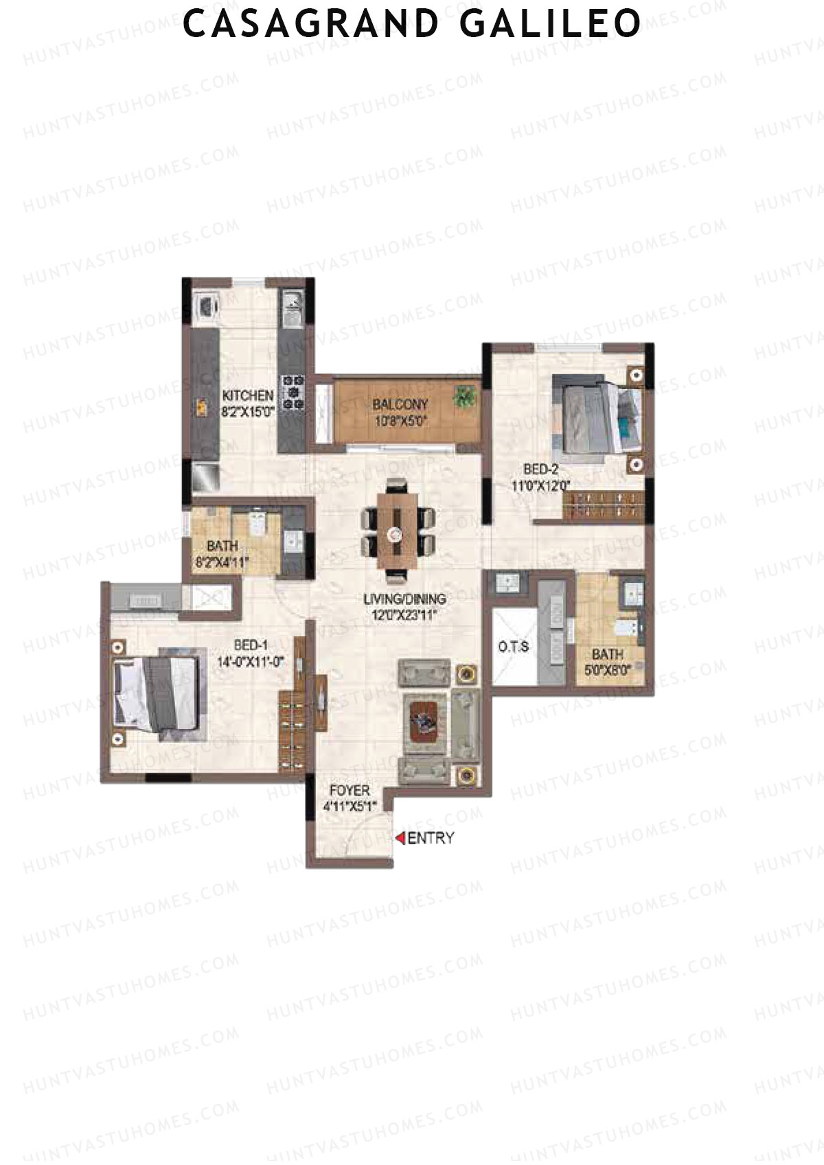 Casagrand Galileo Tower A Unit 3 Floor Plan