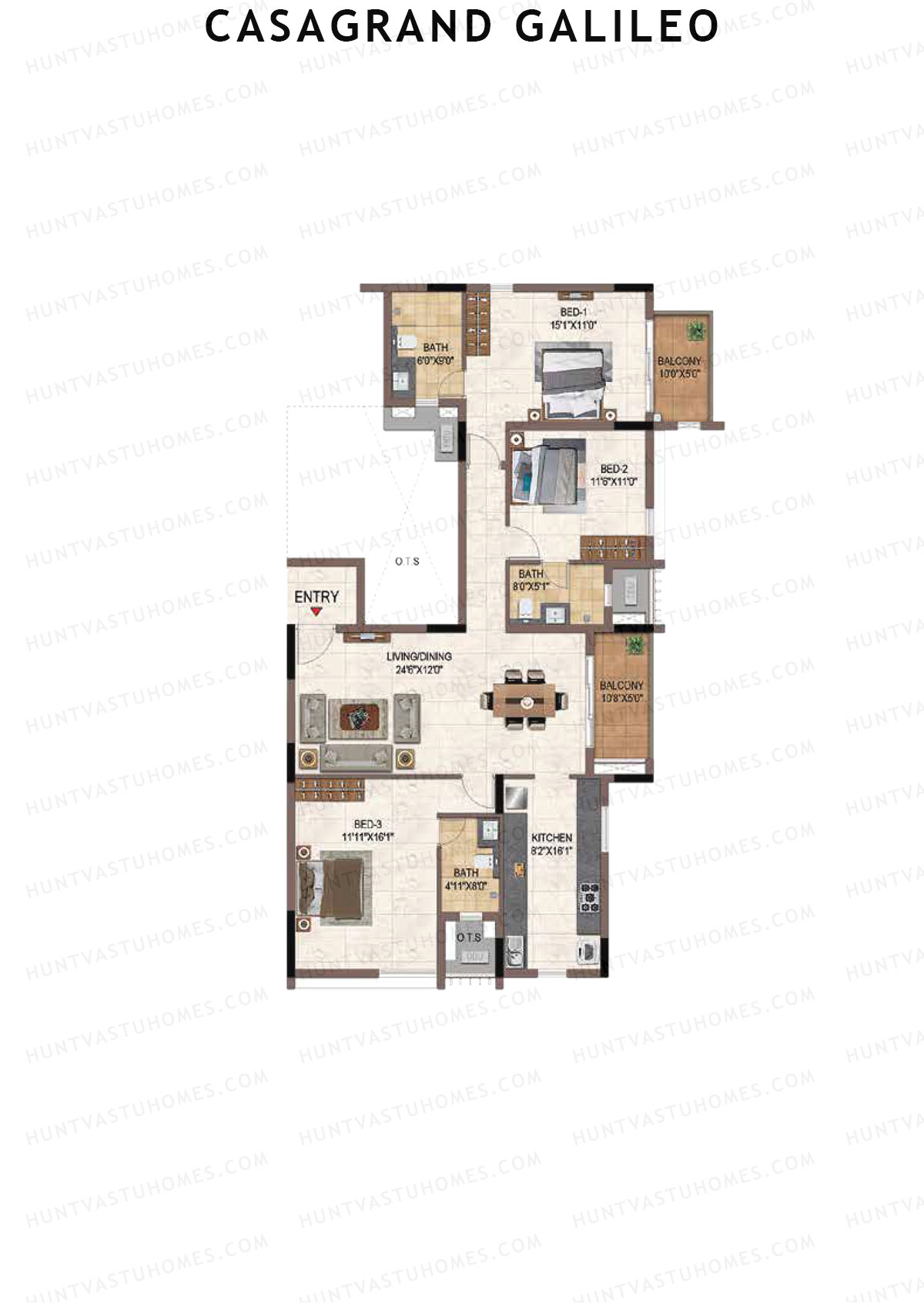 Casagrand Galileo Tower A Unit 4 Floor Plan