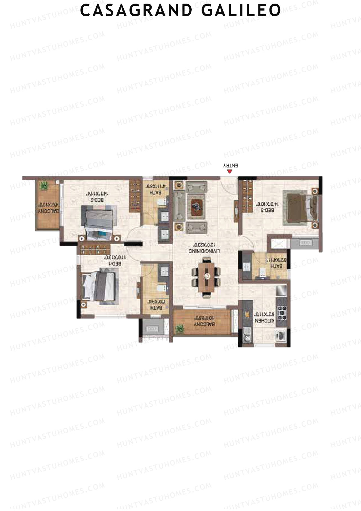Casagrand Galileo Tower A Unit 6 Floor Plan