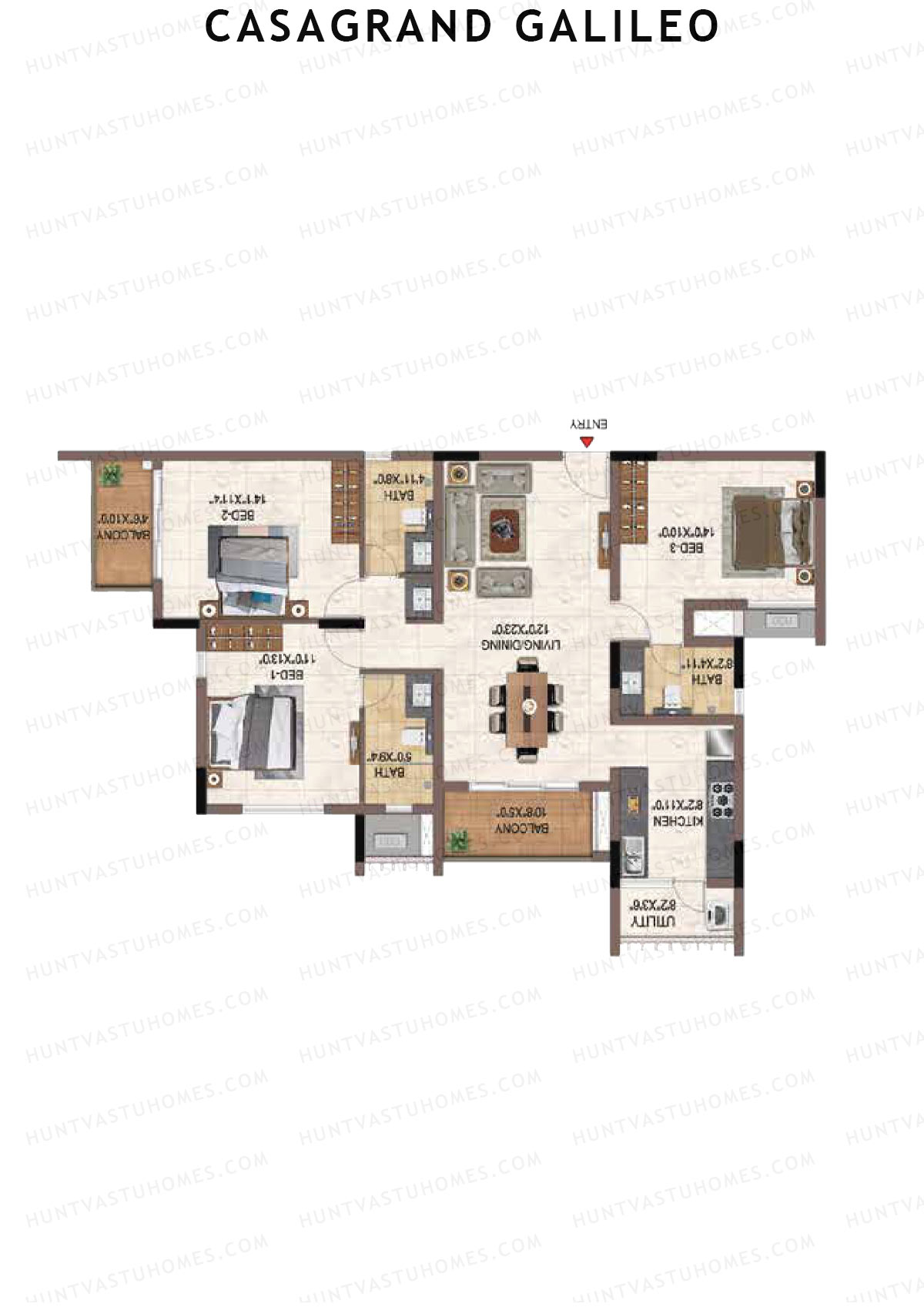 Casagrand Galileo Tower A Unit 6 Floor Plan