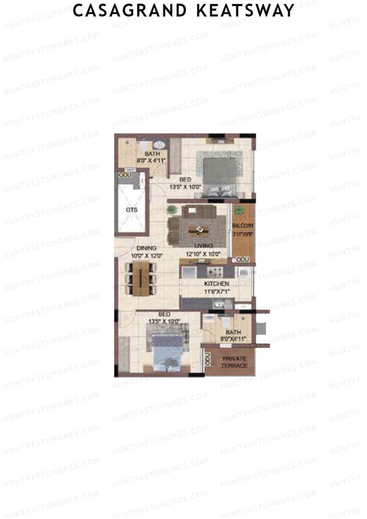 Casagrand Keatsway Block A Unit 13 Floor Plan