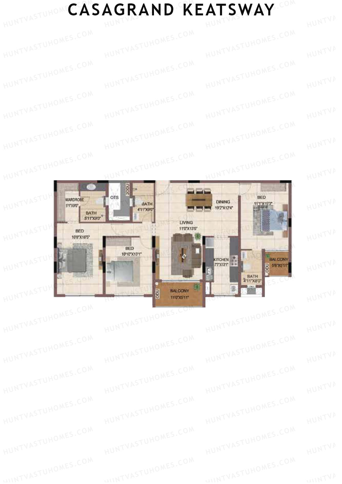 Casagrand Keatsway Block A Unit 14 Floor Plan