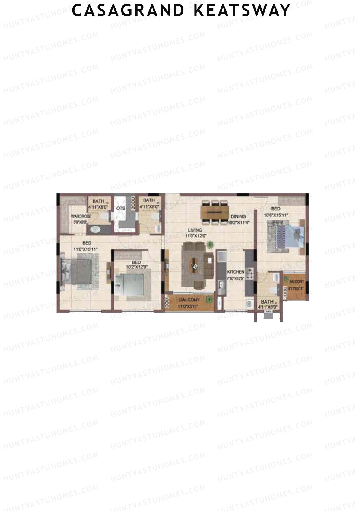 Casagrand Keatsway Block A Unit 16 Floor Plan