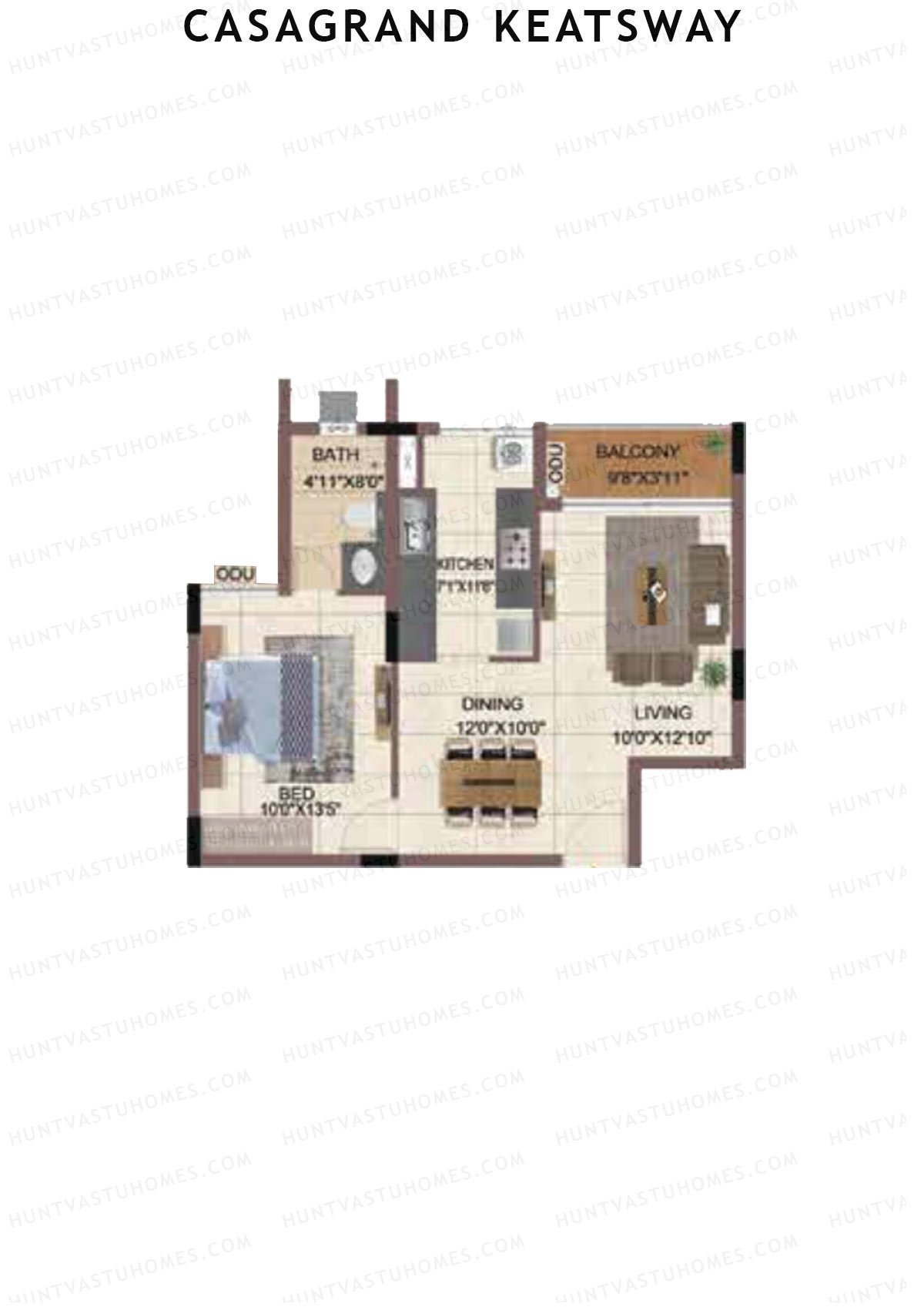 Casagrand Keatsway Block A Unit 1 Floor Plan
