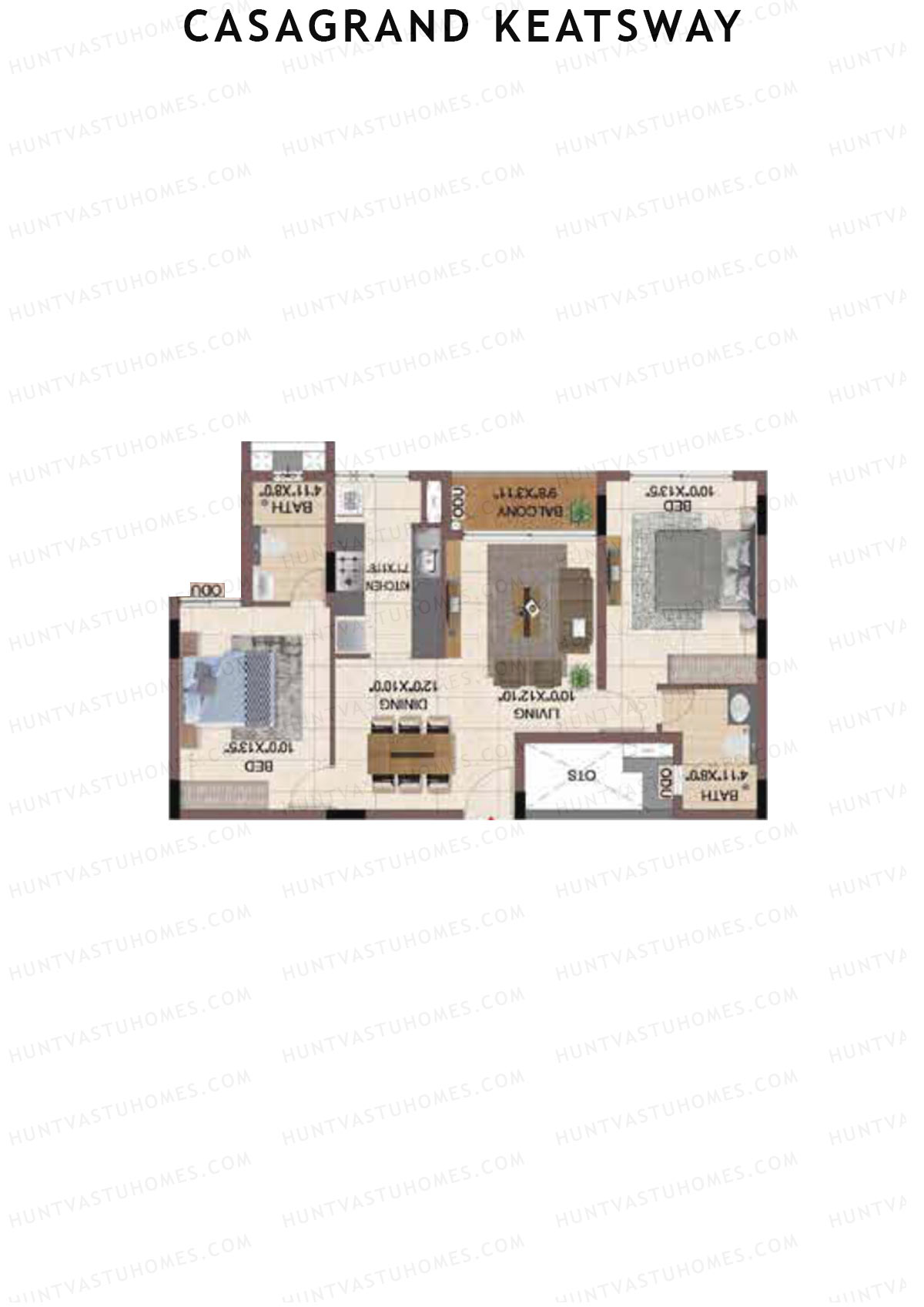 Casagrand Keatsway Block A Unit 1 Floor Plan