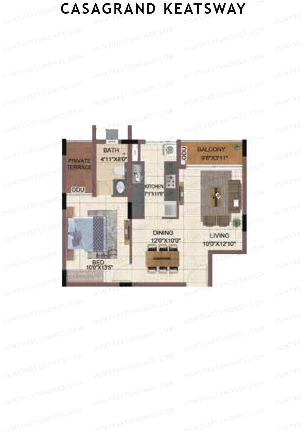 Casagrand Keatsway Block A Unit 1 Floor Plan