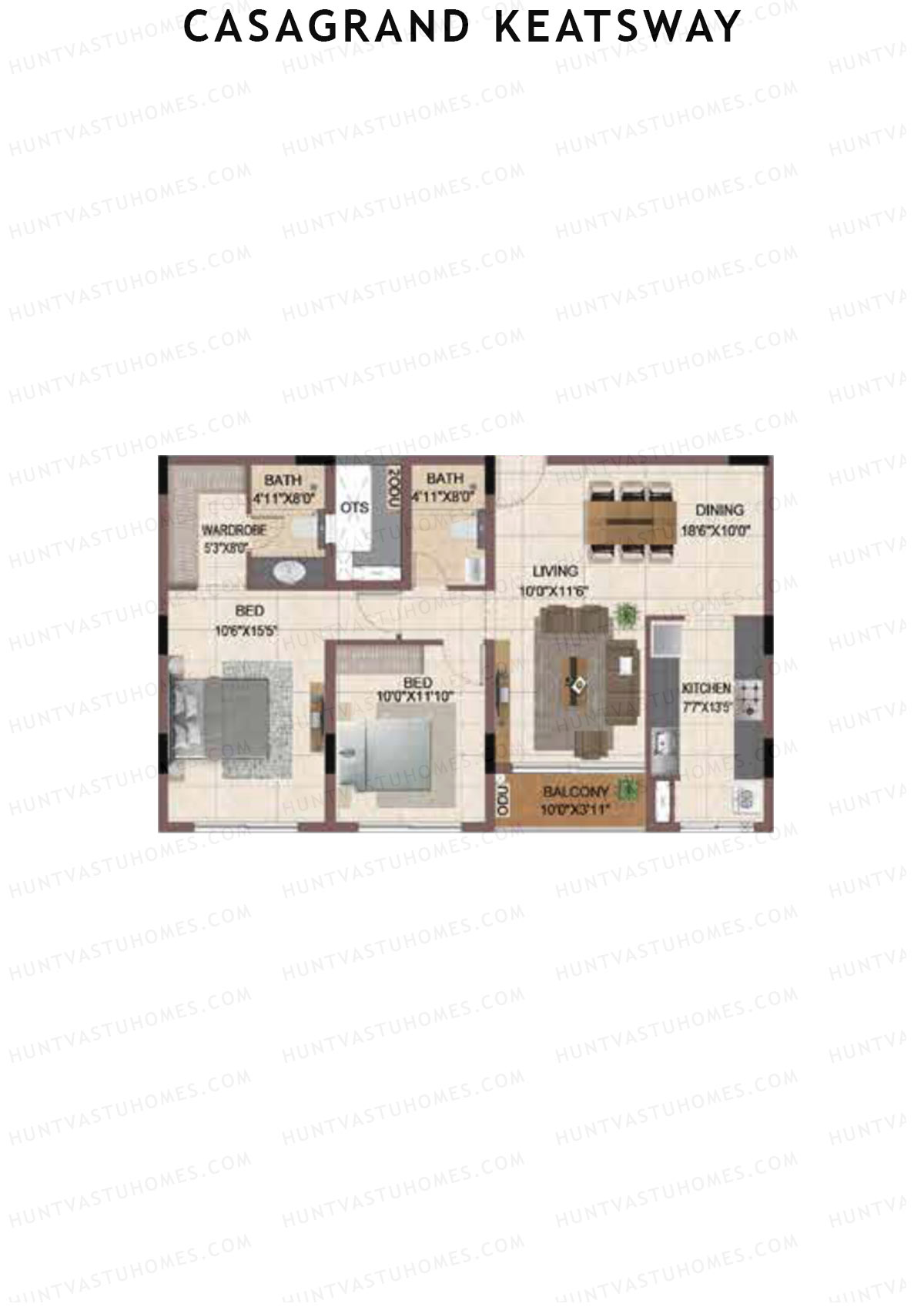 Casagrand Keatsway Block A Unit 23 Floor Plan