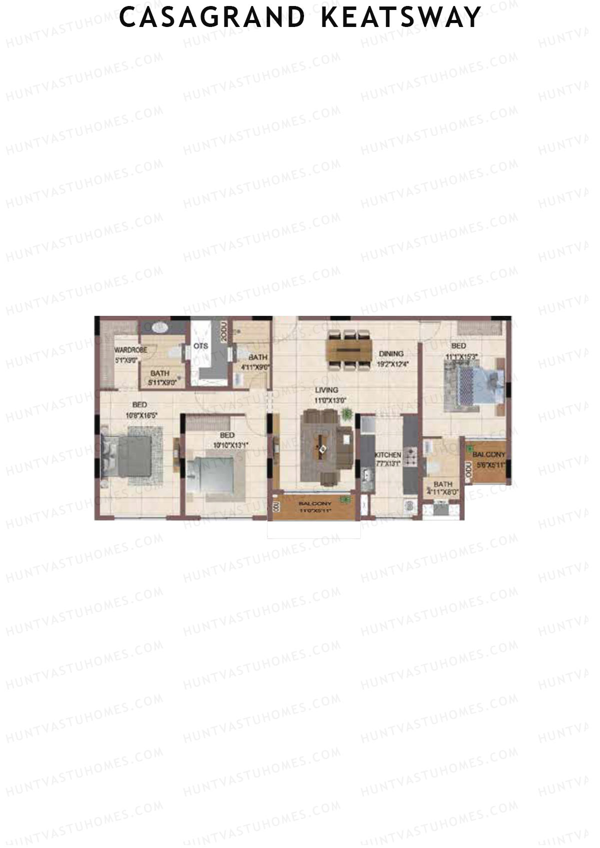 Casagrand Keatsway Block A Unit 23 Floor Plan