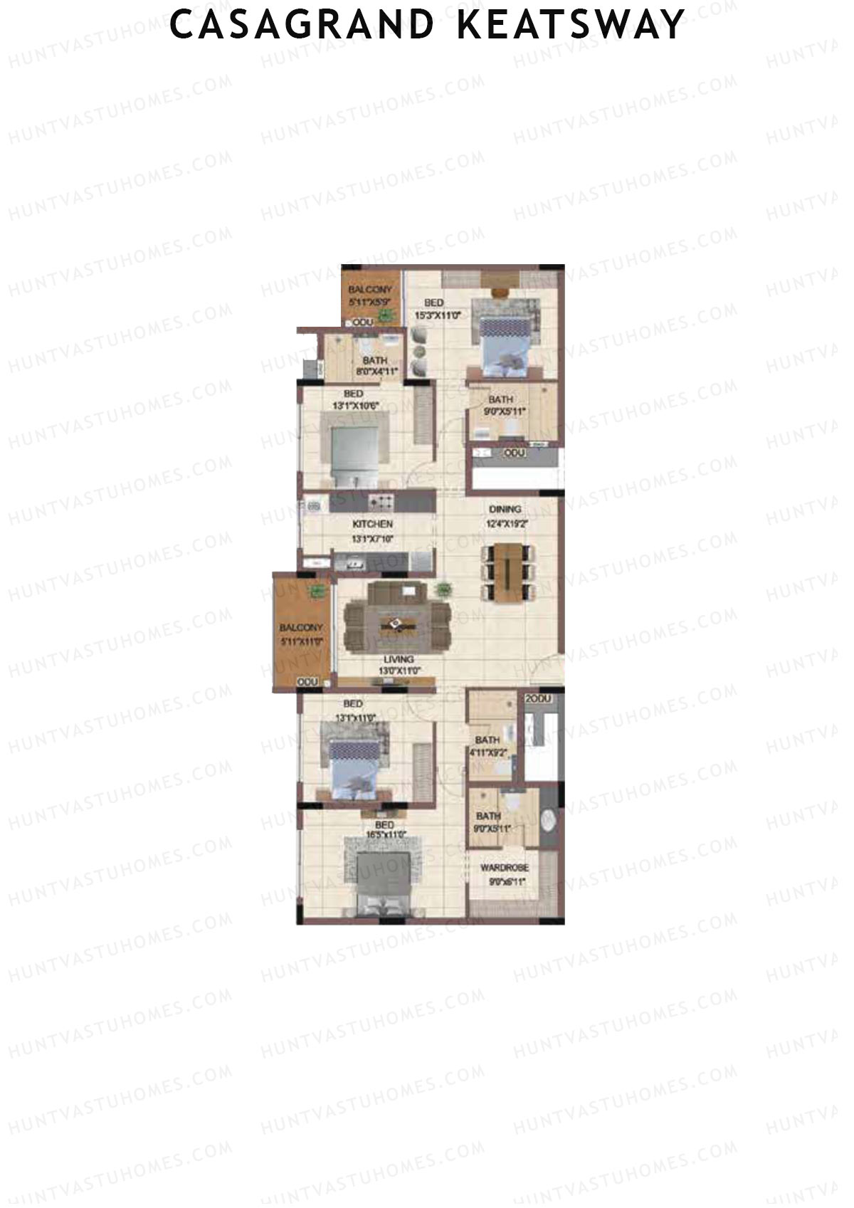 Casagrand Keatsway Block A Unit 25 Floor Plan