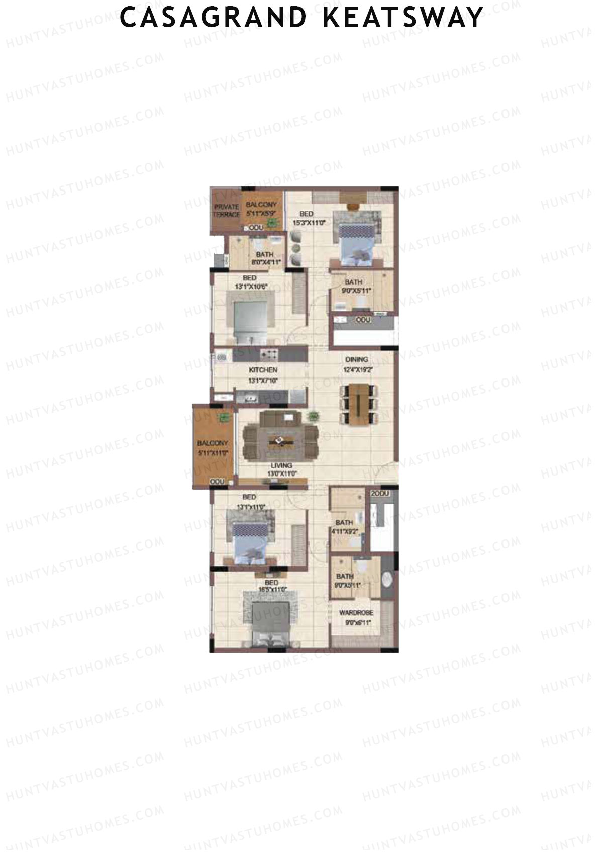 Casagrand Keatsway Block A Unit 25 Floor Plan