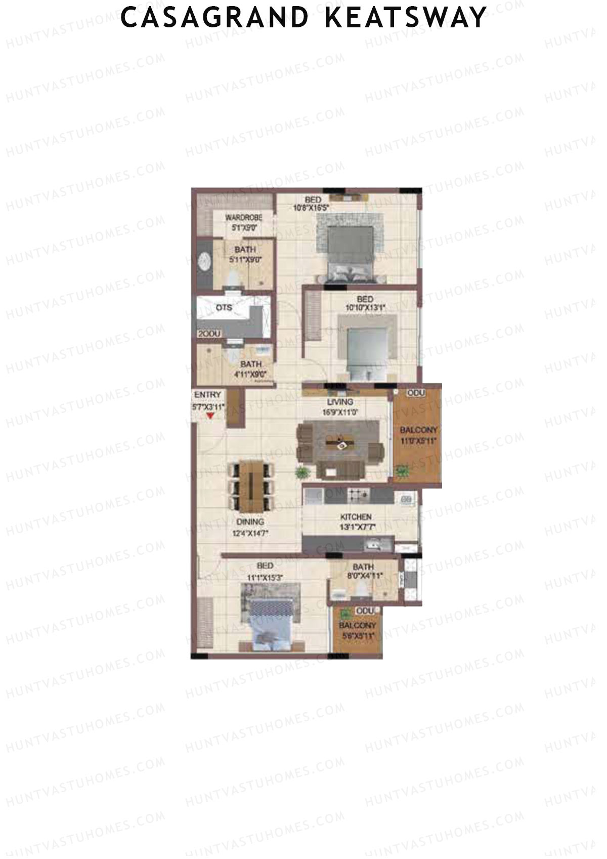 Casagrand Keatsway Block A Unit 26 Floor Plan