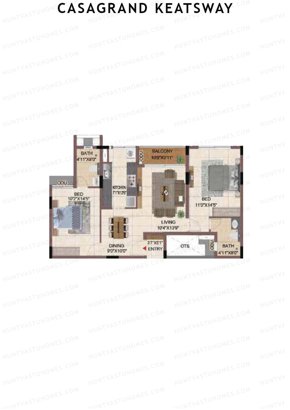 Casagrand Keatsway Block A Unit 3 Floor Plan