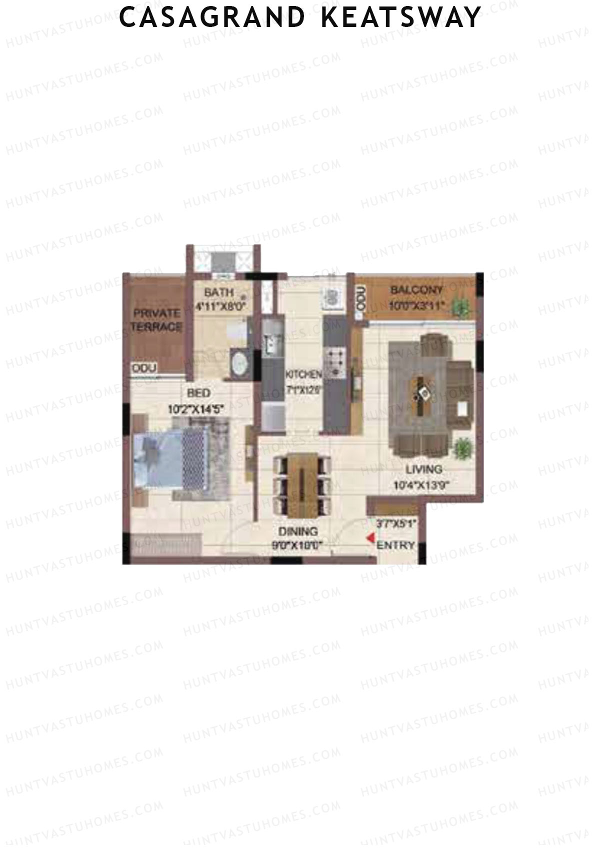 Casagrand Keatsway Block A Unit 3 Floor Plan