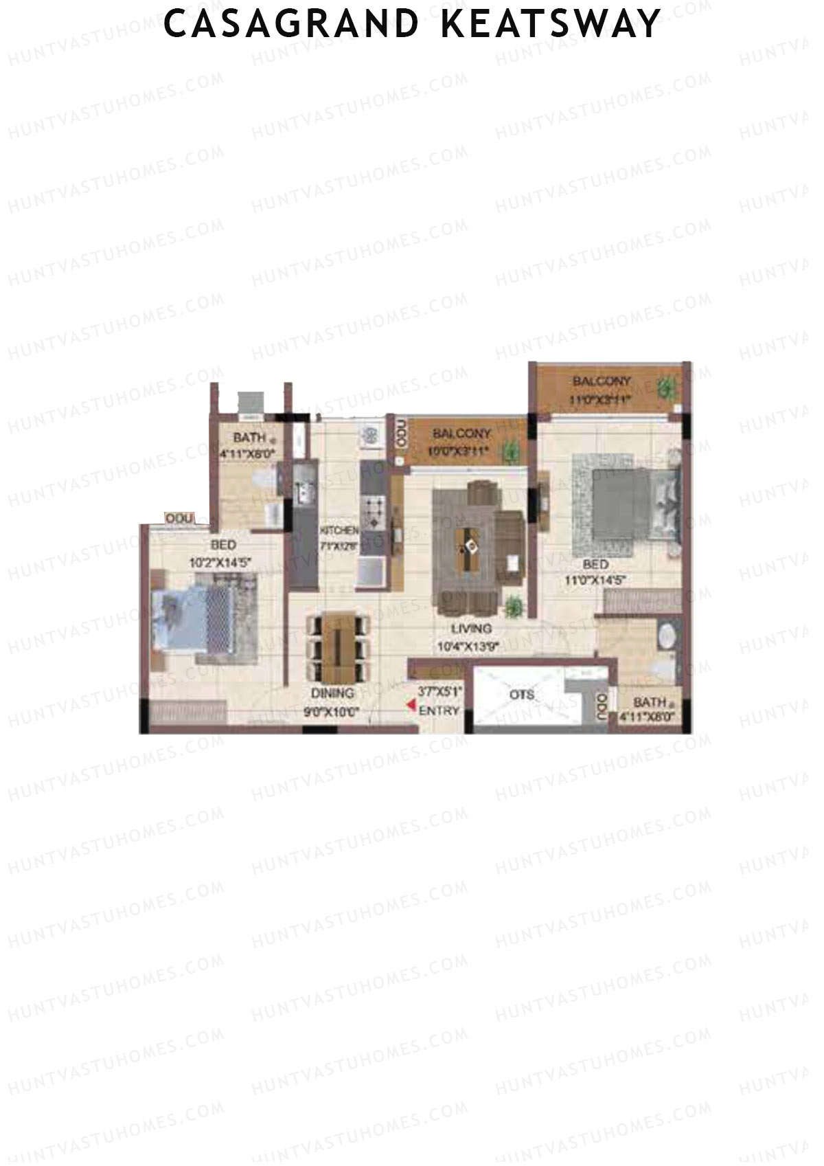 Casagrand Keatsway Block A Unit 5 Floor Plan