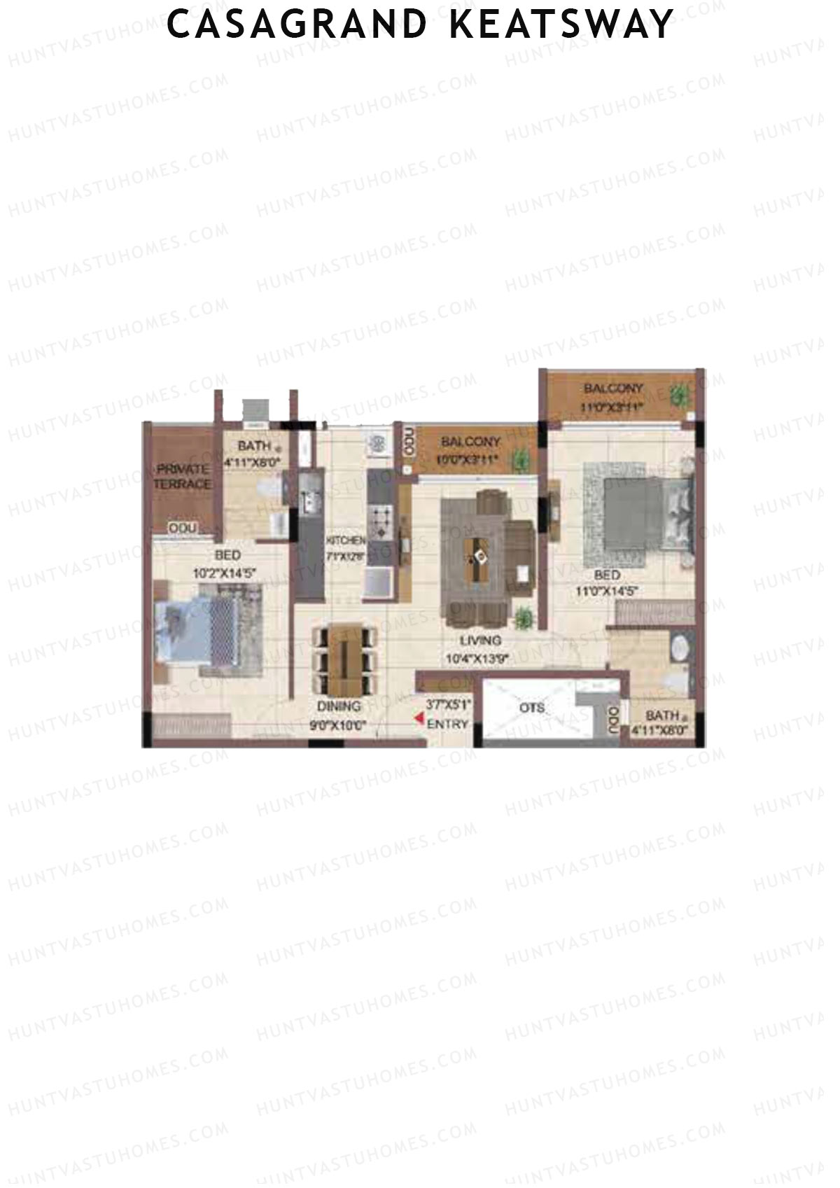 Casagrand Keatsway Block A Unit 6 Floor Plan