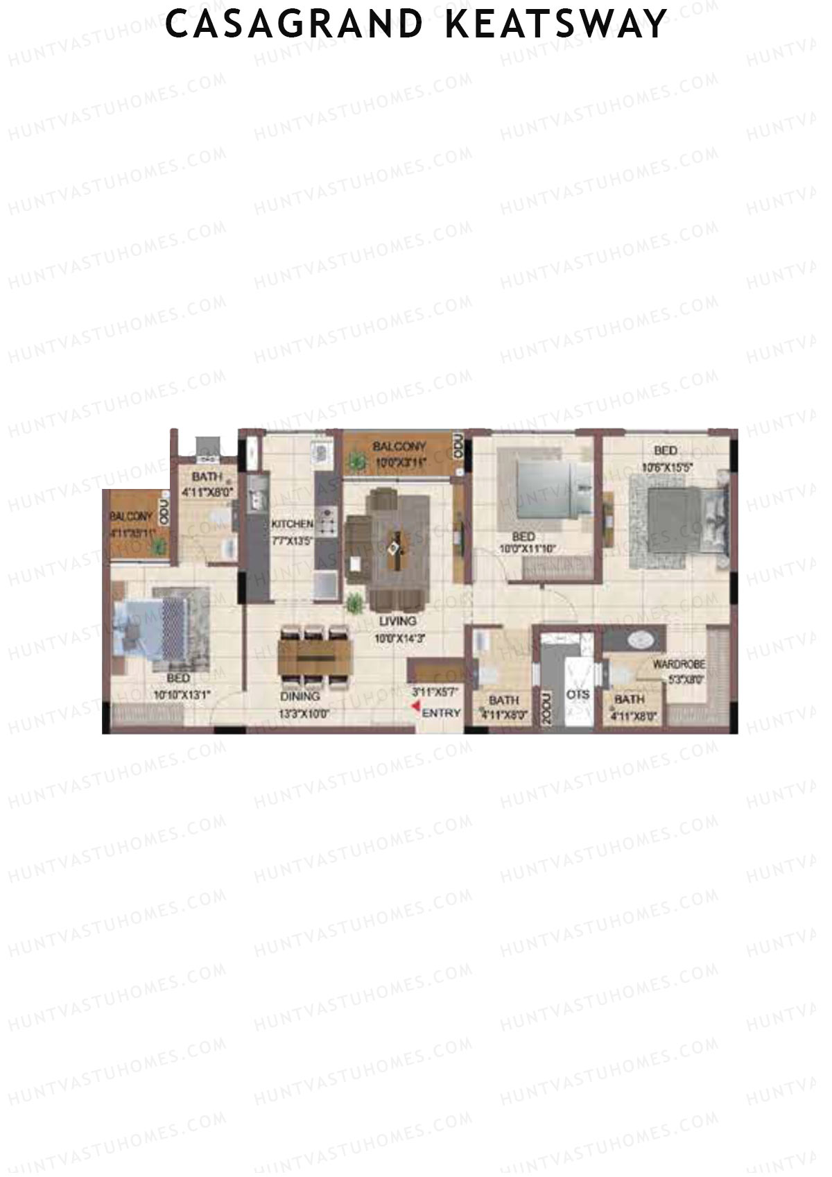 Casagrand Keatsway Block A Unit 7 Floor Plan