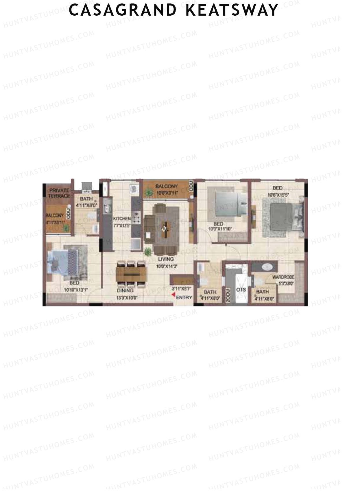 Casagrand Keatsway Block A Unit 7 Floor Plan