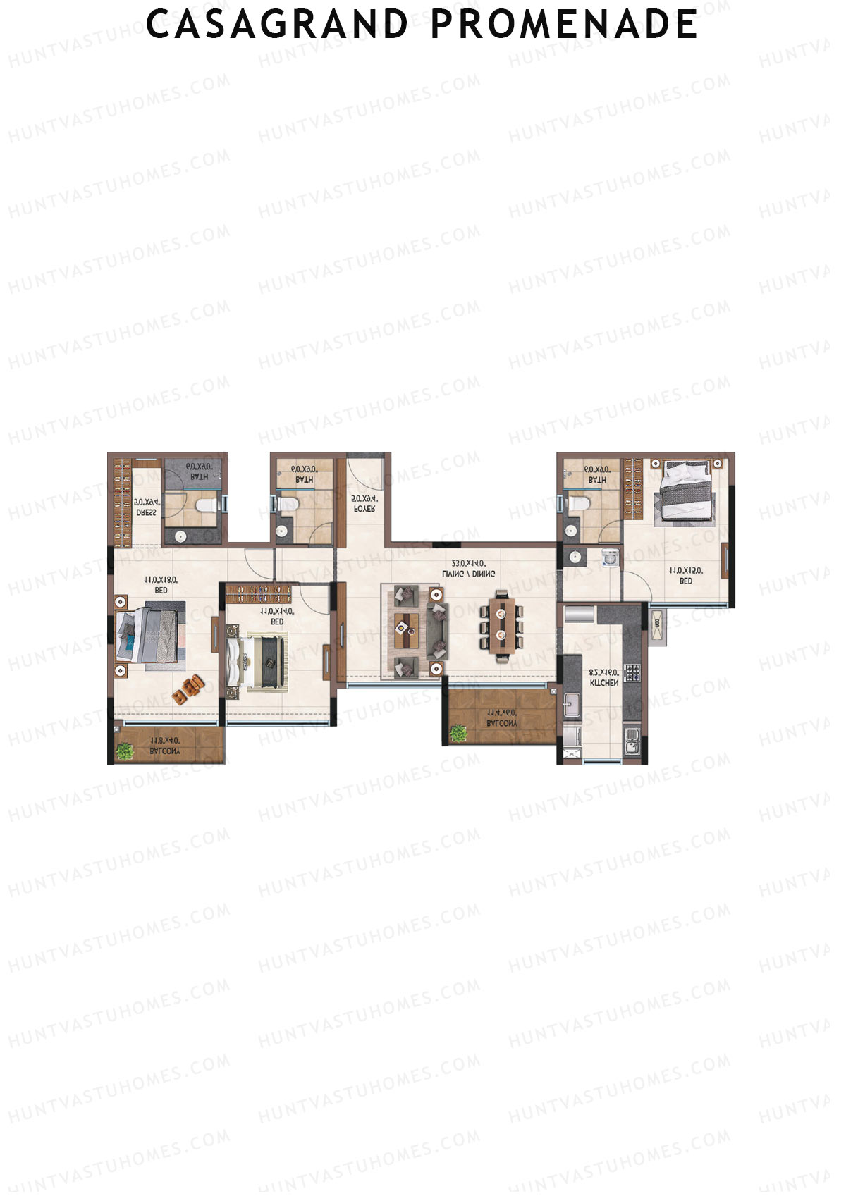 Casagrand Promenade Wing A Unit 6 Floor Plan
