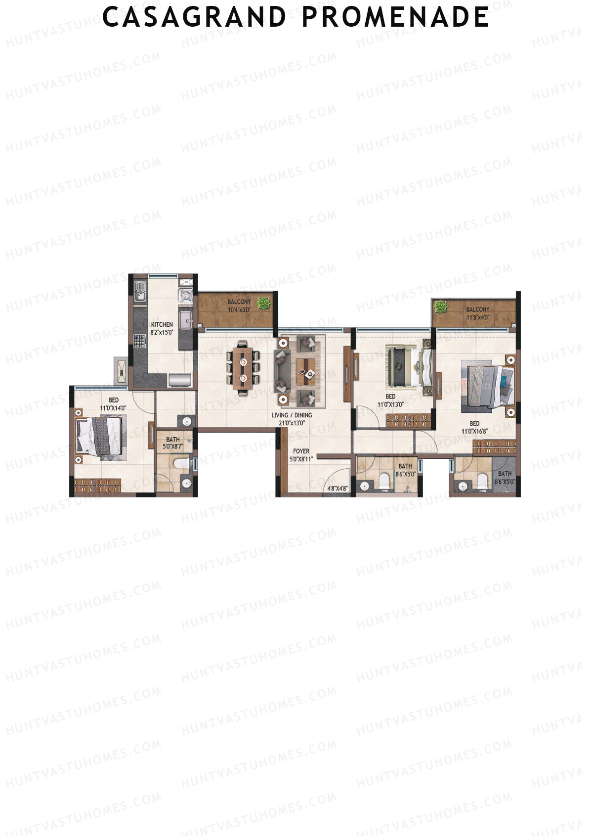 Casagrand Promenade Wing A Unit 7 Floor Plan