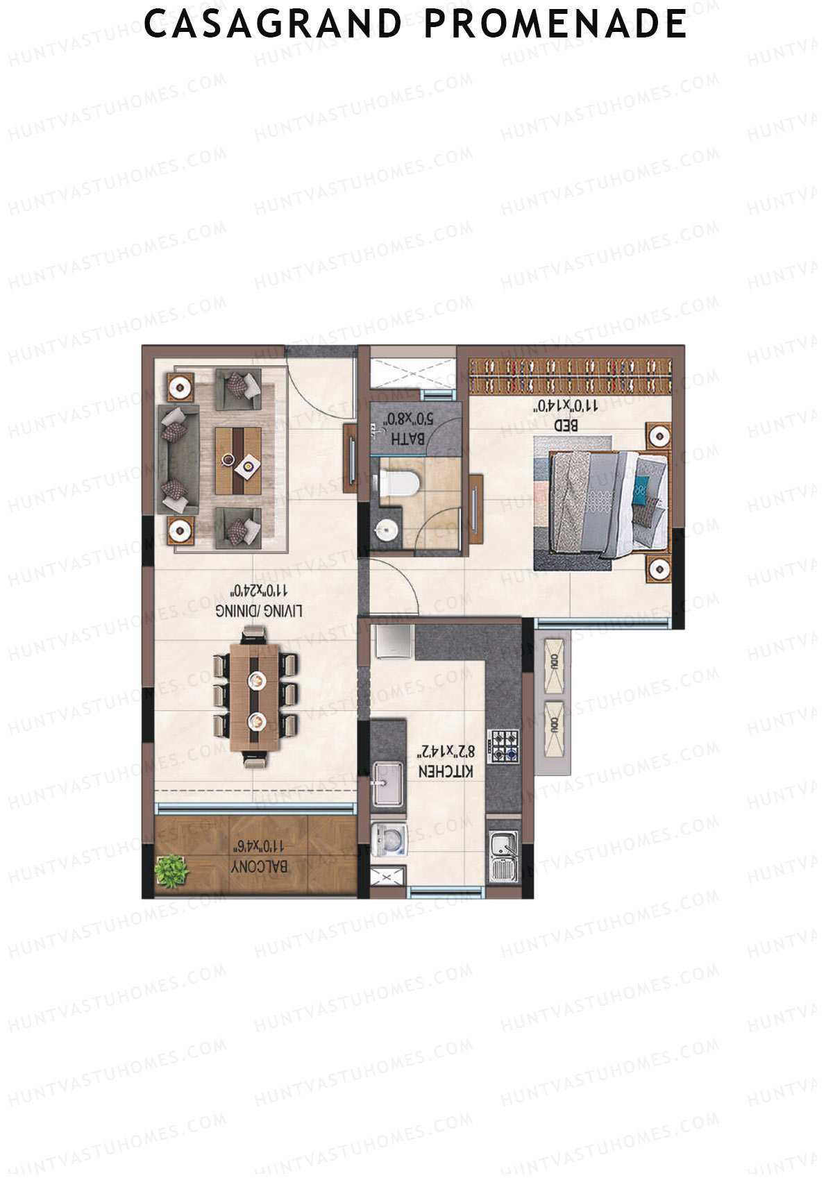 Casagrand Promenade Wing A Unit 8 Floor Plan