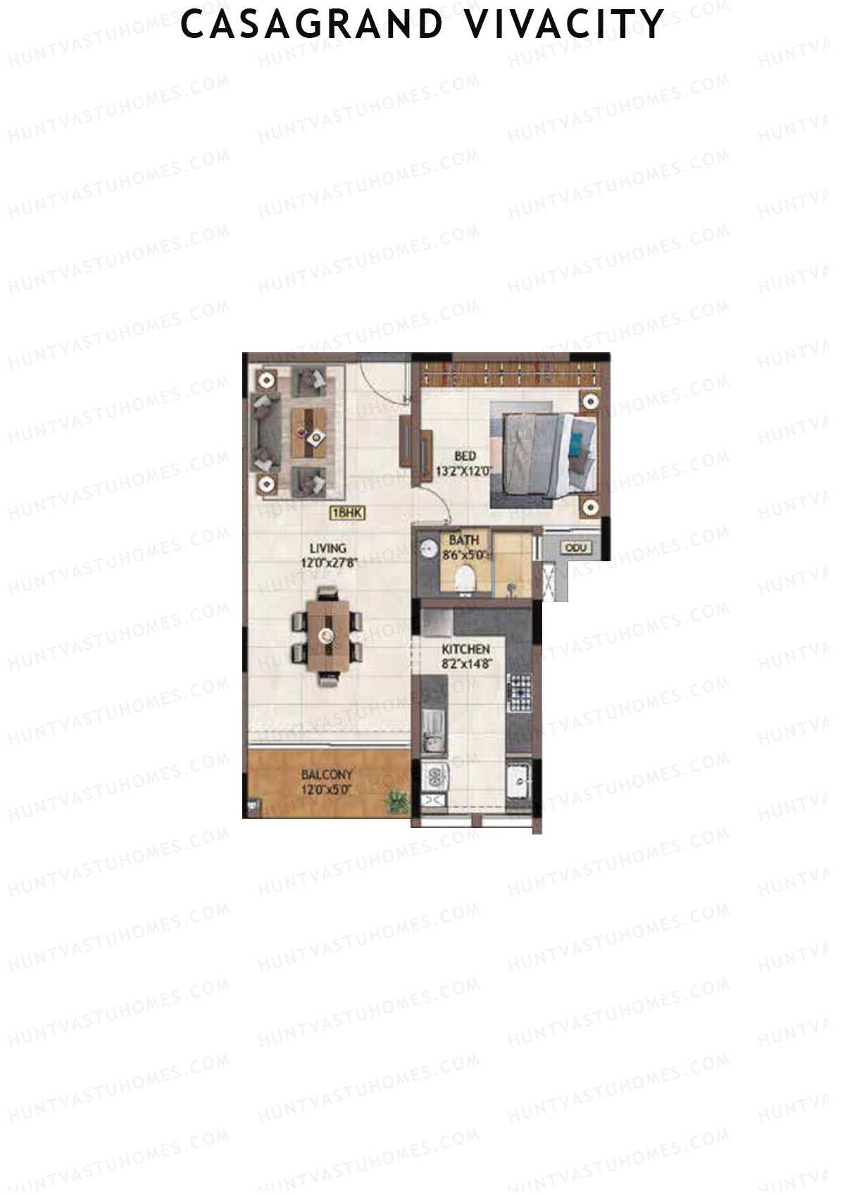 Casagrand Vivacity Tower 1 Unit A10 Floor Plan