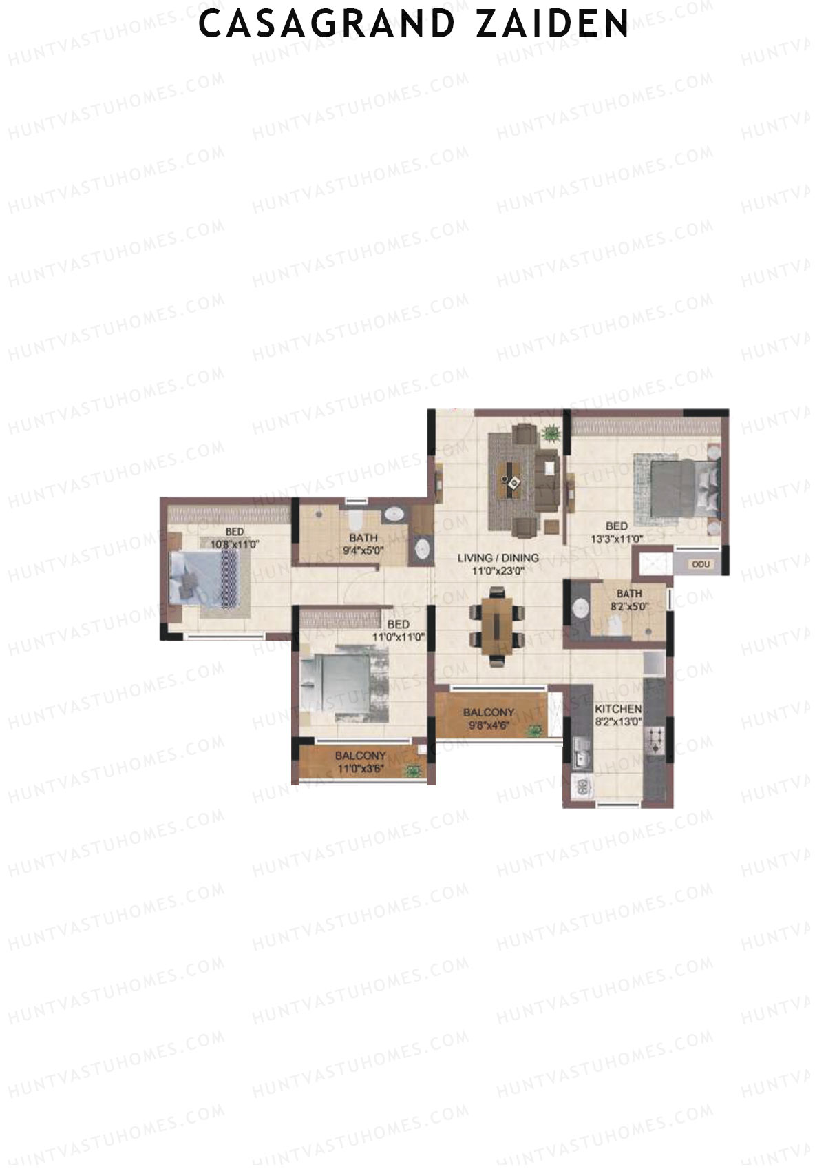 Casagrand Zaiden Tower A Unit 6 Floor Plan