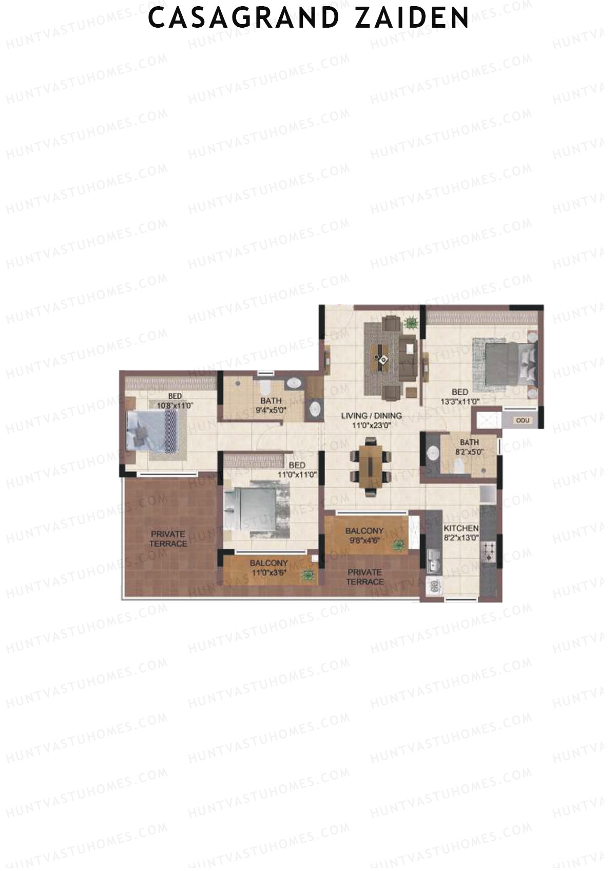 Casagrand Zaiden Tower A Unit 6 Floor Plan