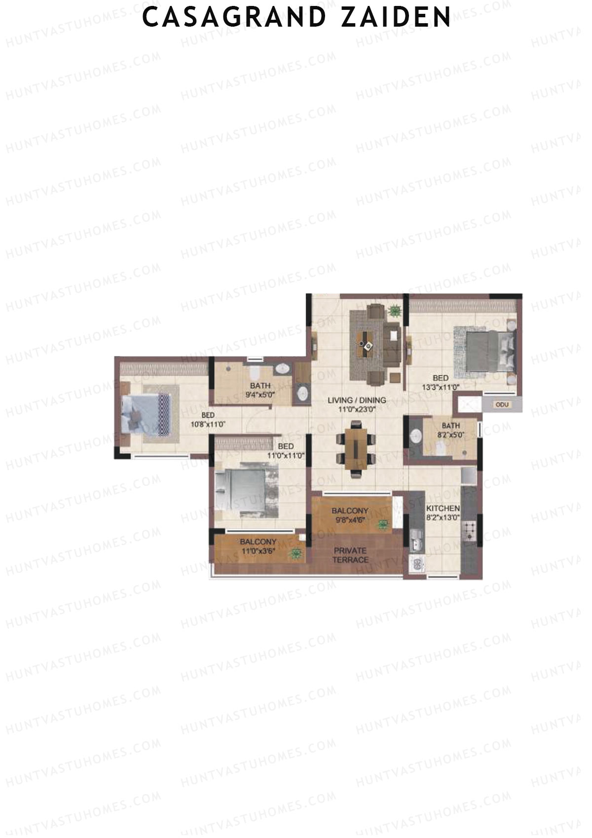 Casagrand Zaiden Tower A Unit 9 Floor Plan