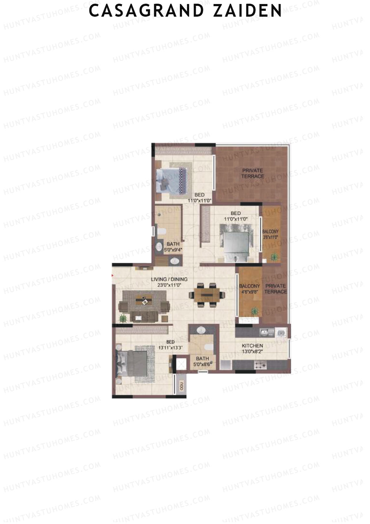 Casagrand Zaiden Tower B Unit 10 Floor Plan