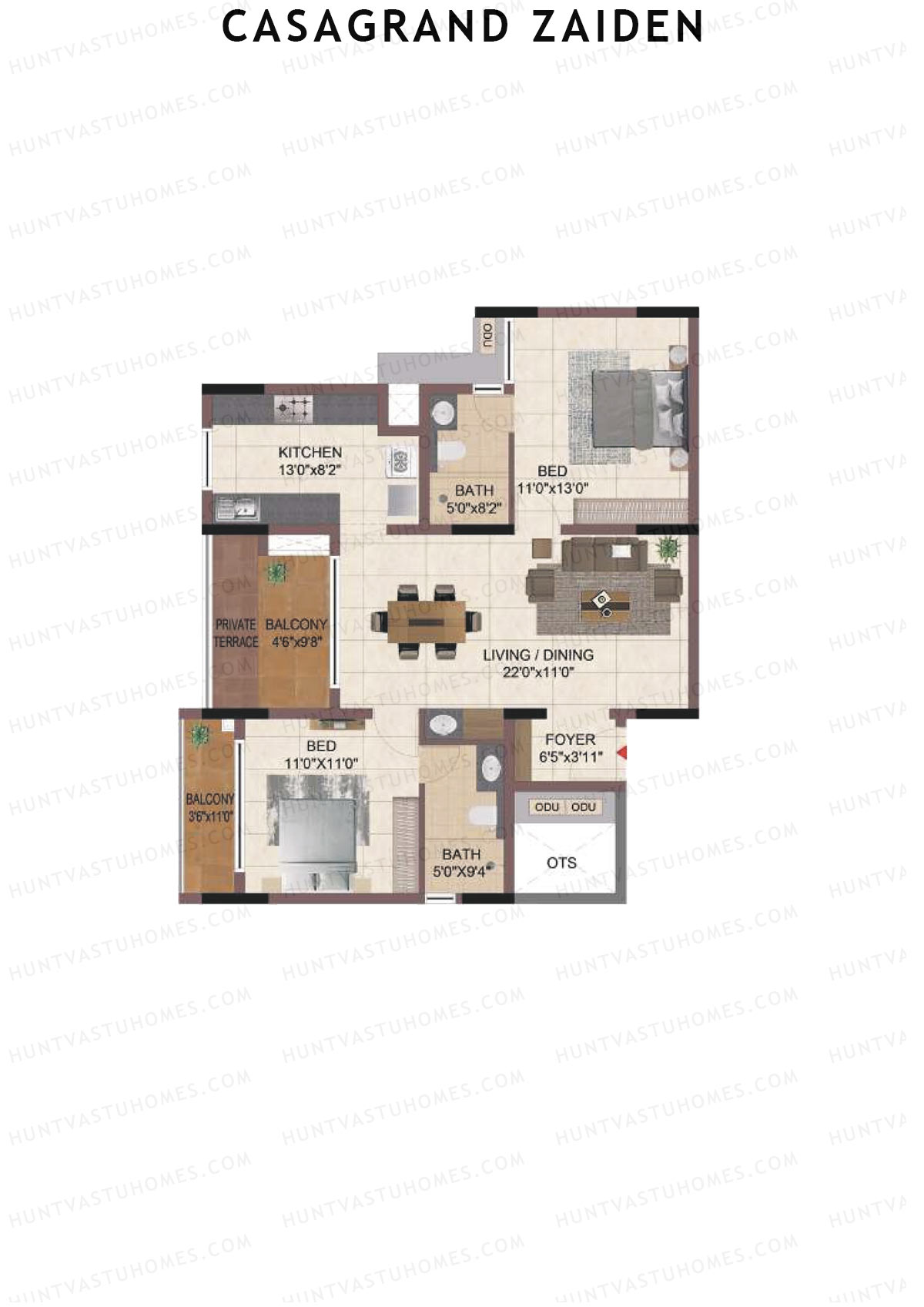 Casagrand Zaiden Tower C Unit 11 Floor Plan