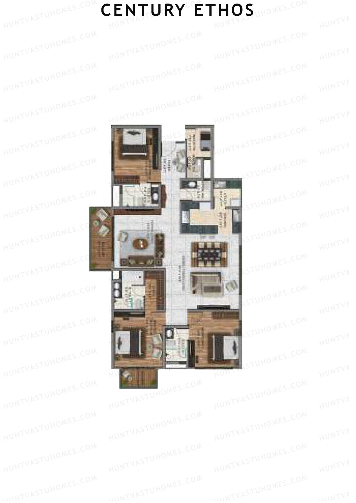 Century Ethos Bronze Unit 1 Floor Plan