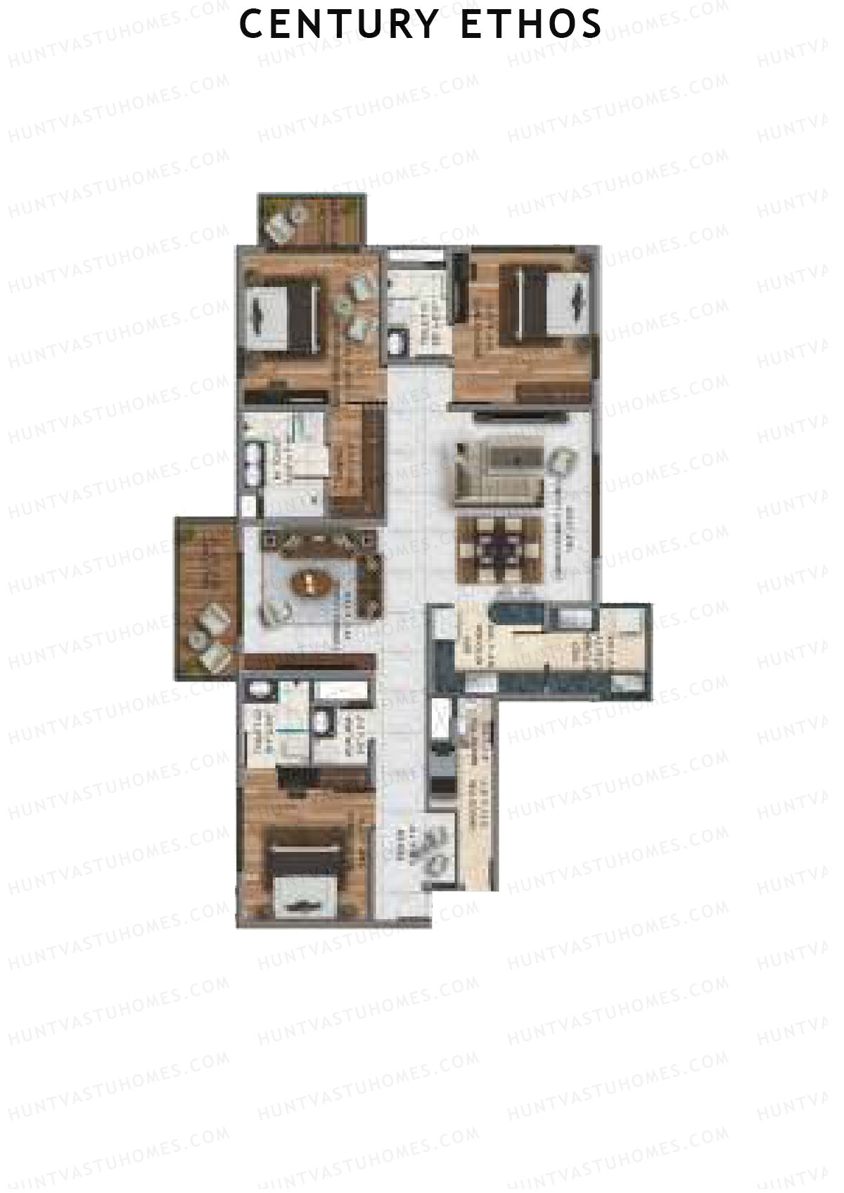 Century Ethos Bronze Unit 3 Floor Plan