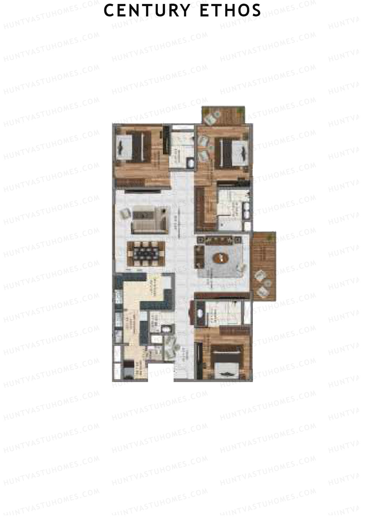 Century Ethos Bronze Unit 4 Floor Plan