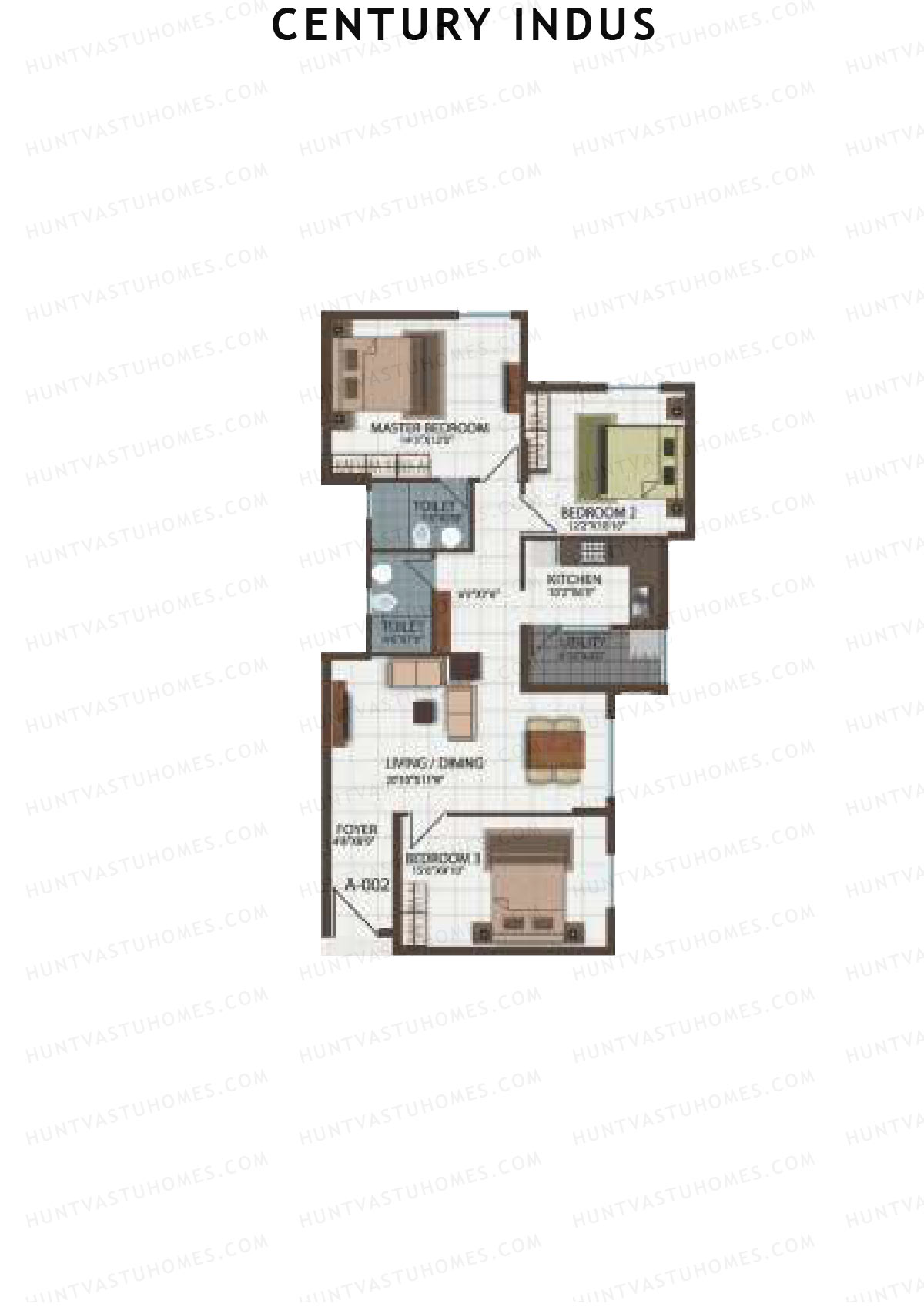 Century Indus Wing A Unit 2 Floor Plan
