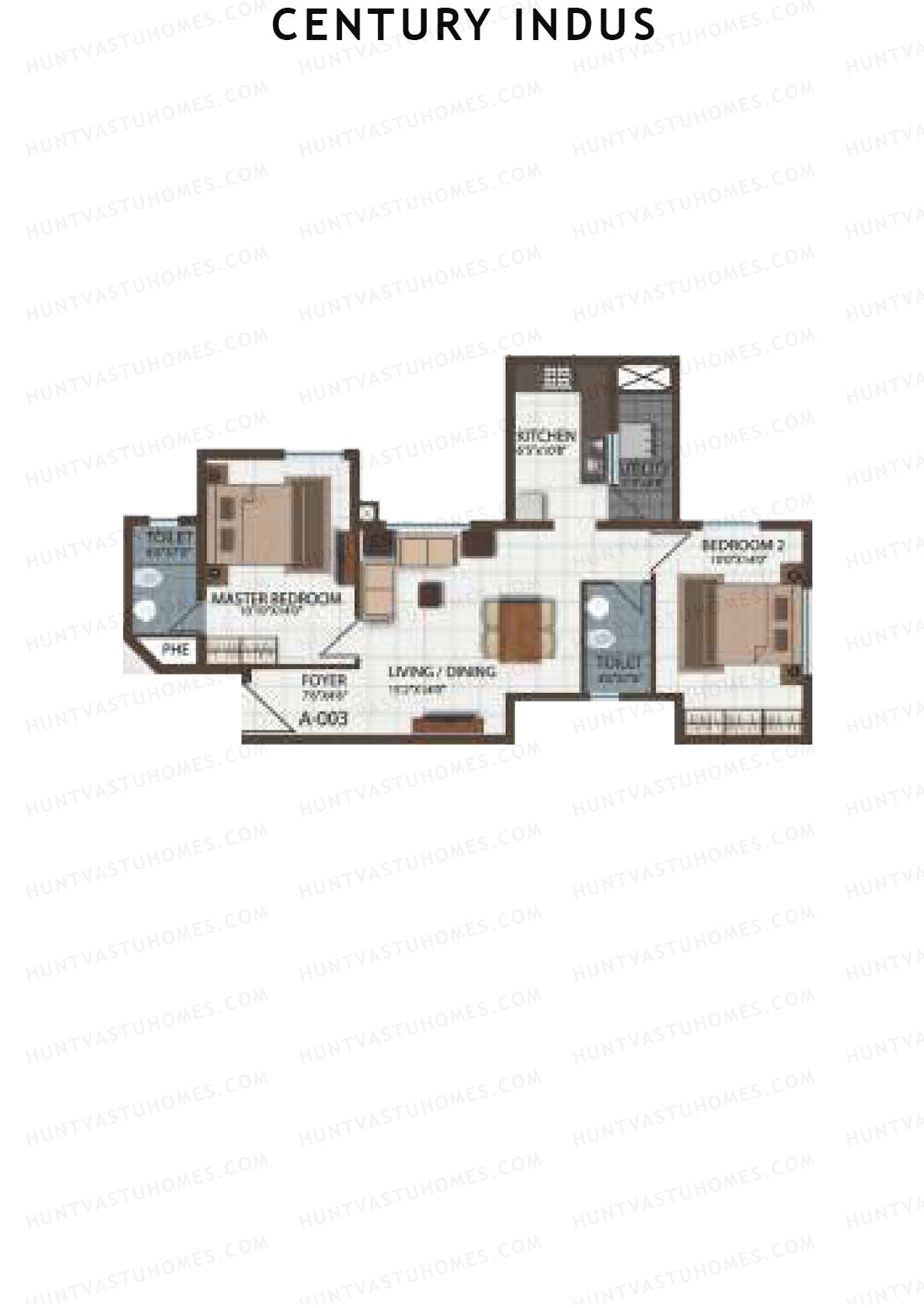 Century Indus Wing A Unit 3 Floor Plan