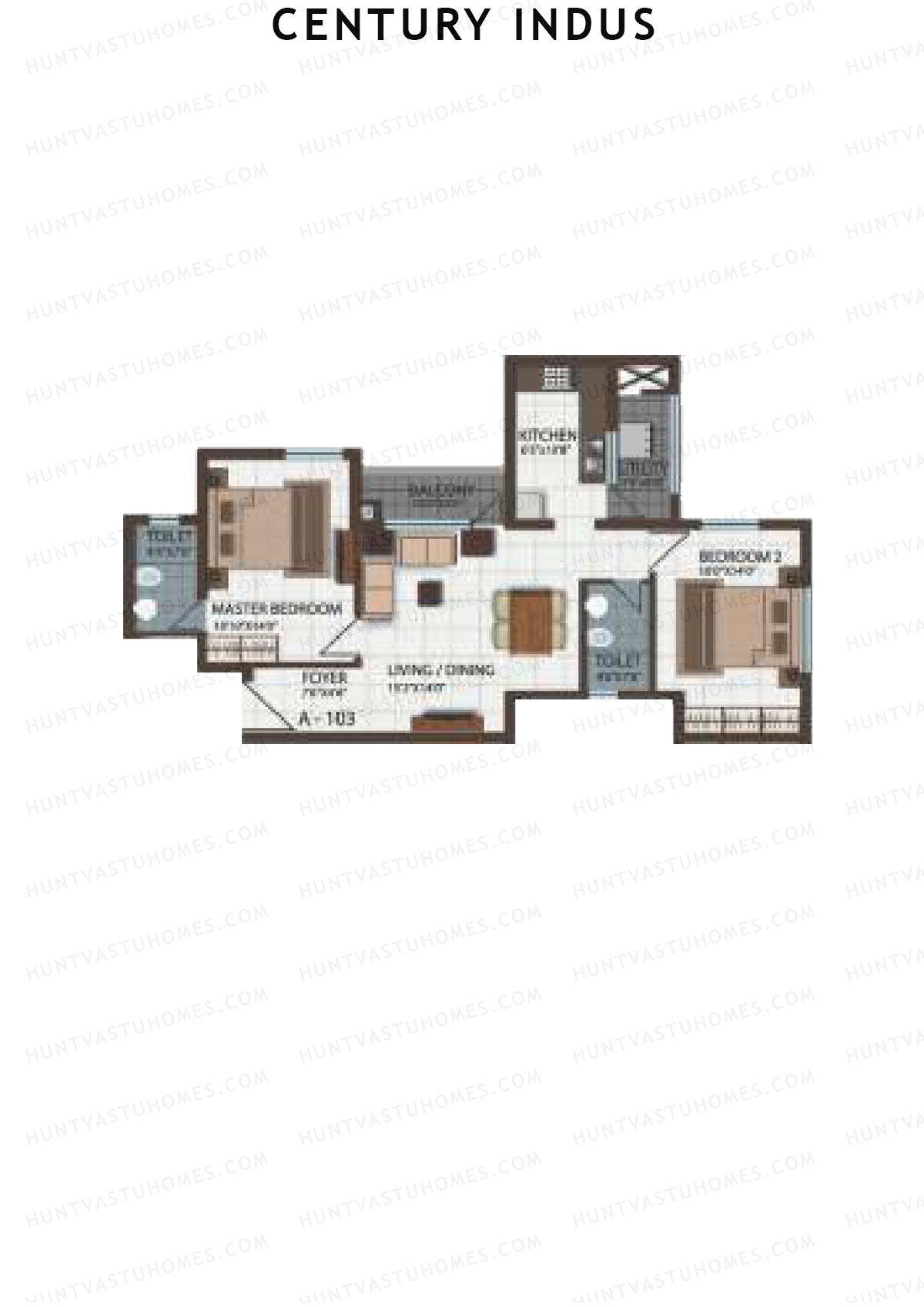 Century Indus Wing A Unit 3 Floor Plan