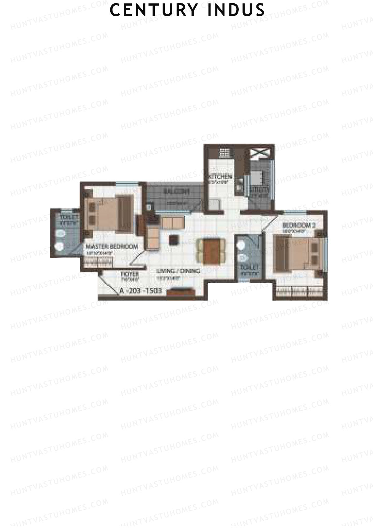 Century Indus Wing A Unit 3 Floor Plan
