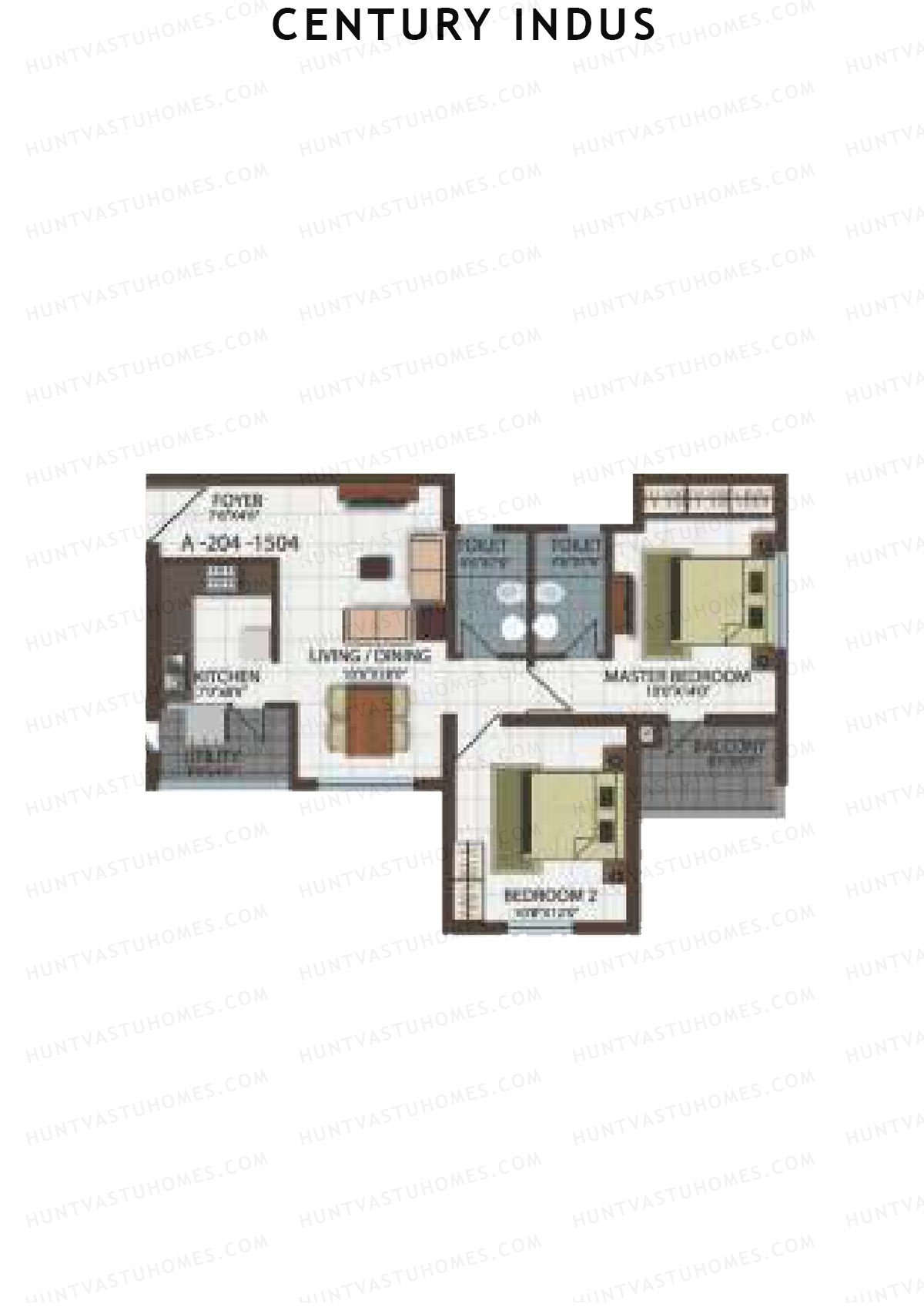 Century Indus Wing A Unit 4 Floor Plan