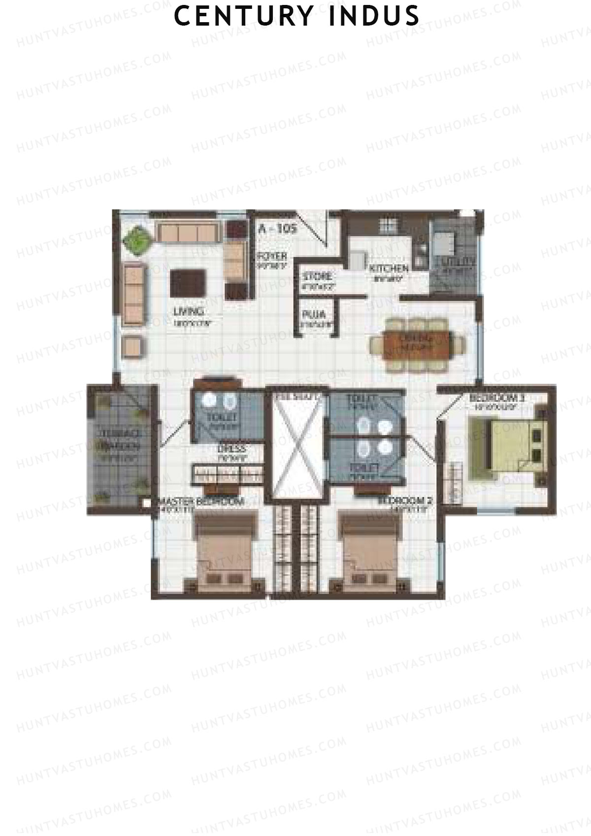 Century Indus Wing A Unit 5 Floor Plan