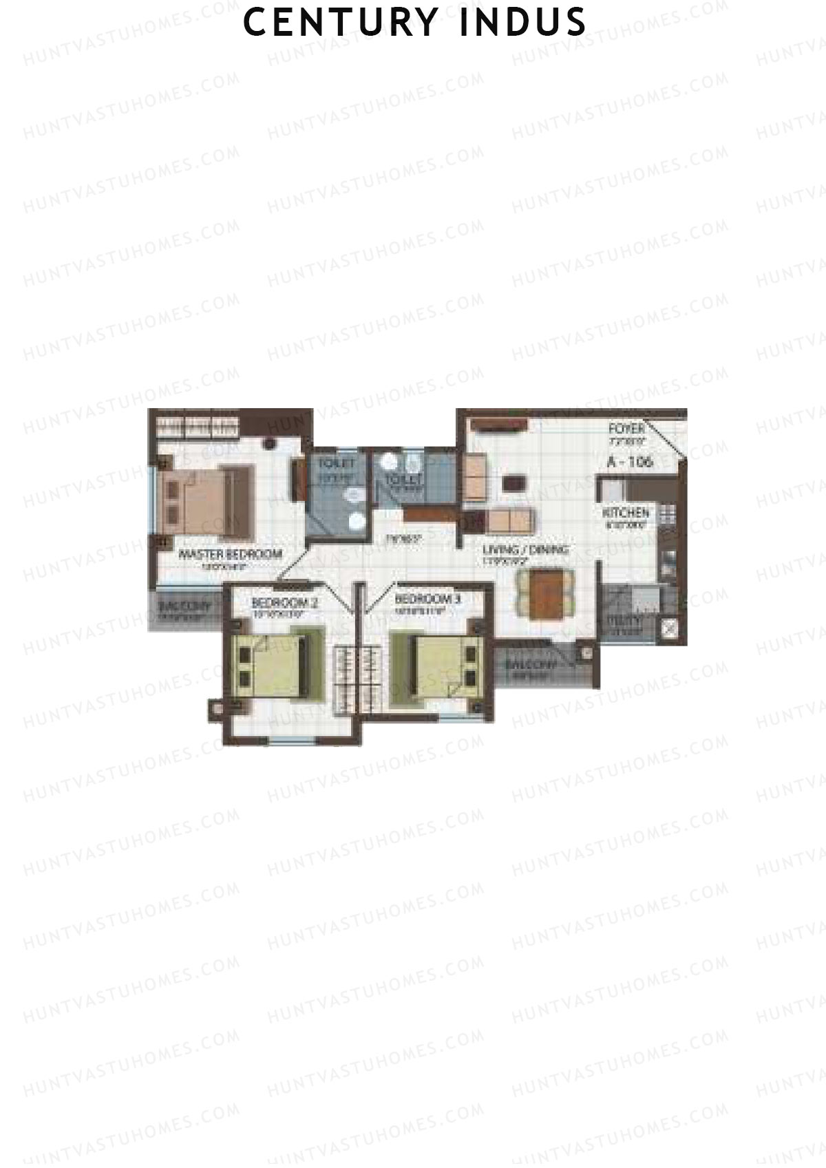 Century Indus Wing A Unit 6 Floor Plan