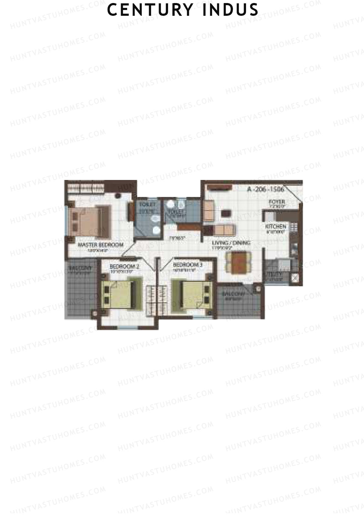 Century Indus Wing A Unit 6 Floor Plan