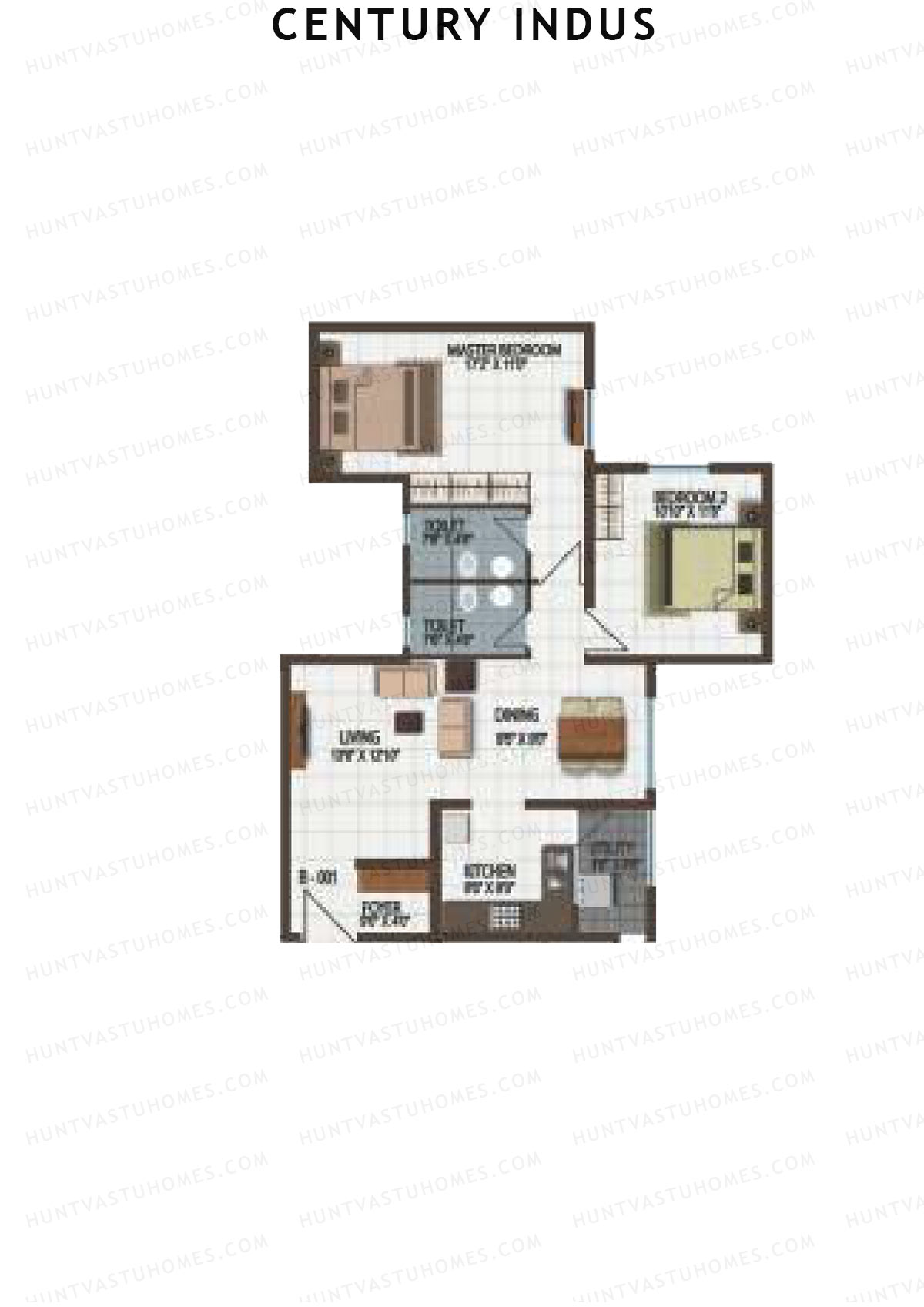 Century Indus Wing B Unit 1 Floor Plan